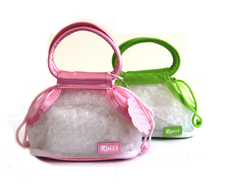 Rucci Cosmetic Bag, Pink Mesh