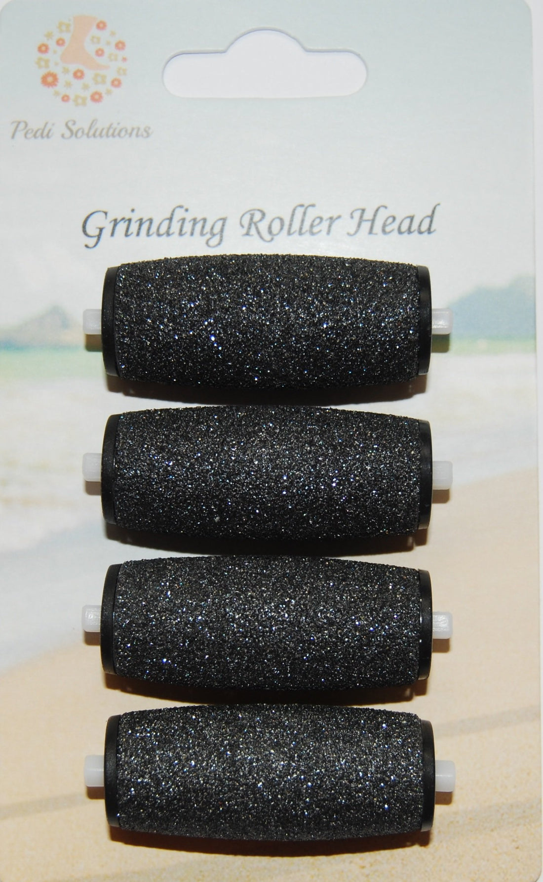 Pedi Solutions Rollers Refill Heads Extra Coarse Compatible with Pedi Perfect Foot Files Electronic Pedicure and Scholl Velvet Smooth Express Pedi (4 Pack)