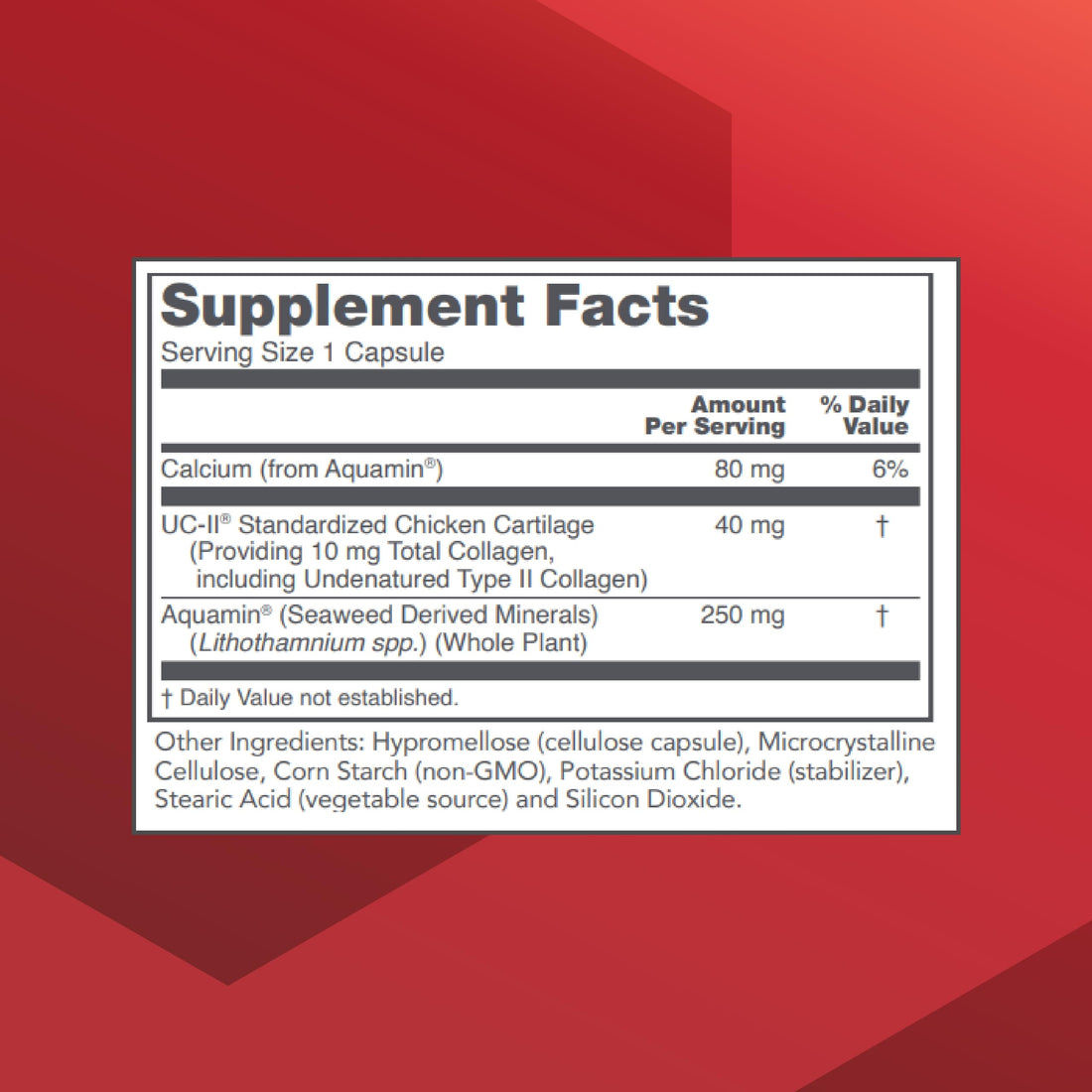 PROTOCOL FOR LIFE BALANCE Joint-UC with Undenatured Type II Collagen- Calcium & 70+ Trace Minerals - Immune Support Supplement - Non-GMO & Dairy Free - 60 Veg Caps