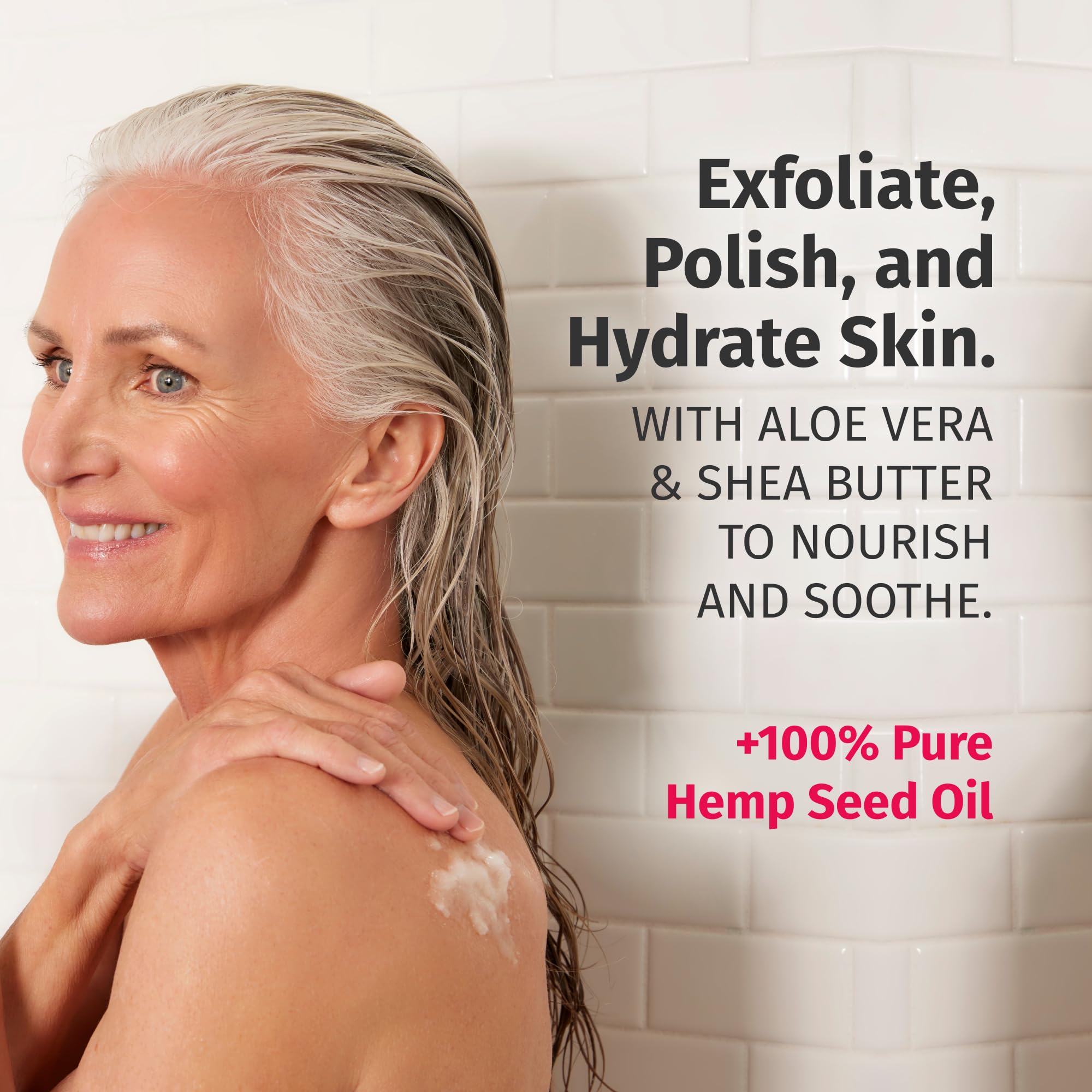 HEMPZ Sugar Body Scrub - Pomegranate - All Natural Exfoliating Shea Butter, Sugar, and Salt - For Women, Men, and Teens 7.3 - fl oz