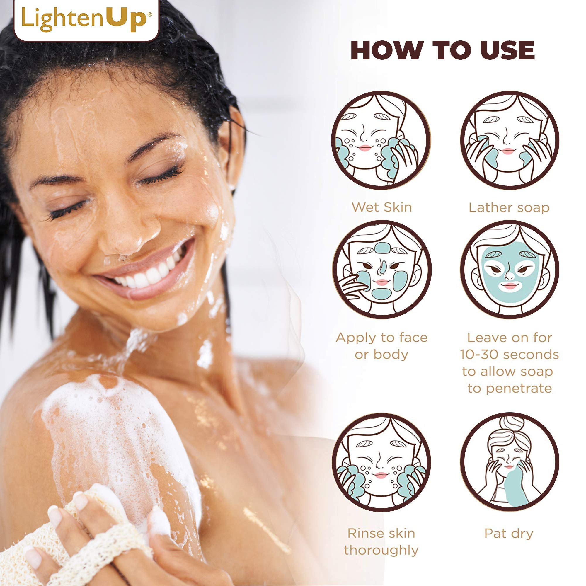 LightenUp Exfoliating Lightening Brightening Soap 200g