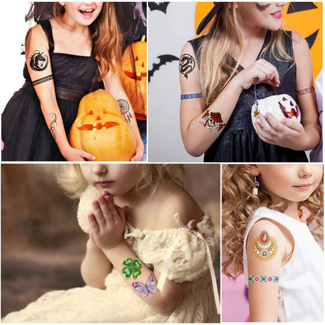 NOTE Temporary Tattoos for Kids - 72 Tattoos on 36 Sheets Great for Party Favors and Decorations