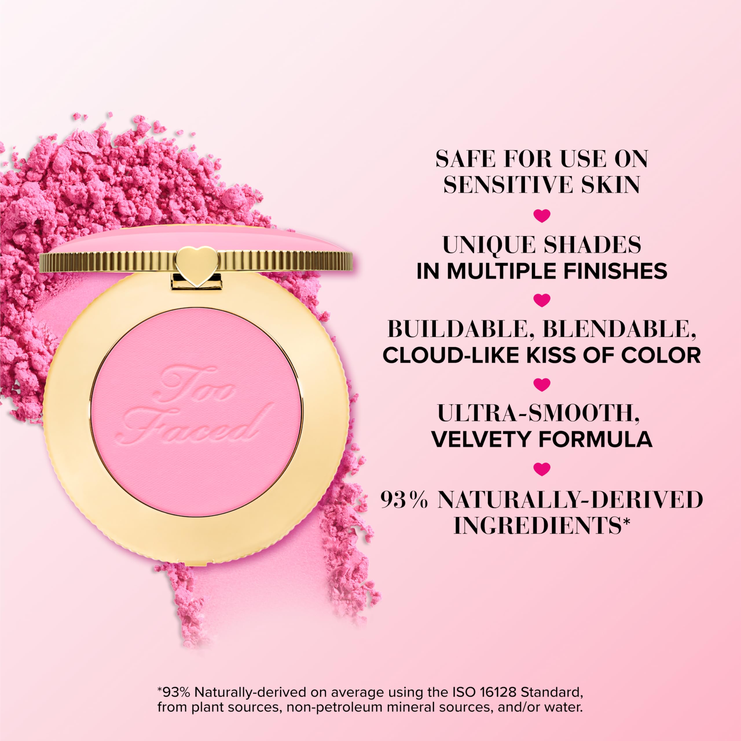Too Faced Cloud Crush Blush | Buildable, Blendable, High Pigment Color, Vegan + Cruelty Free, 0.17 oz, Candy Clouds