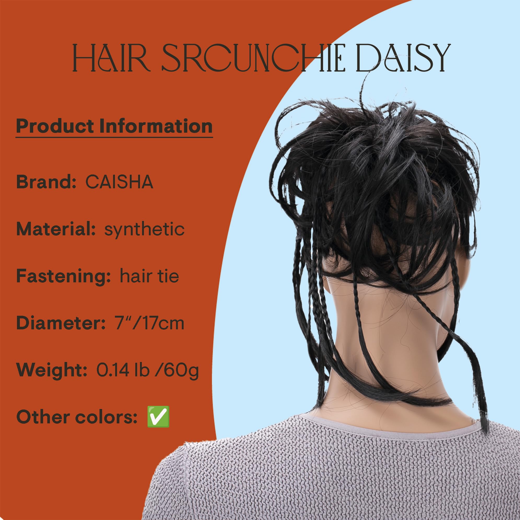 Black Brown # 3 G17D: Prettyshop Hairpiece Hair Rubber Scrunchie Scrunchy Updos Voluminous Wavy Messy Bun Black Brown # 3 G17D