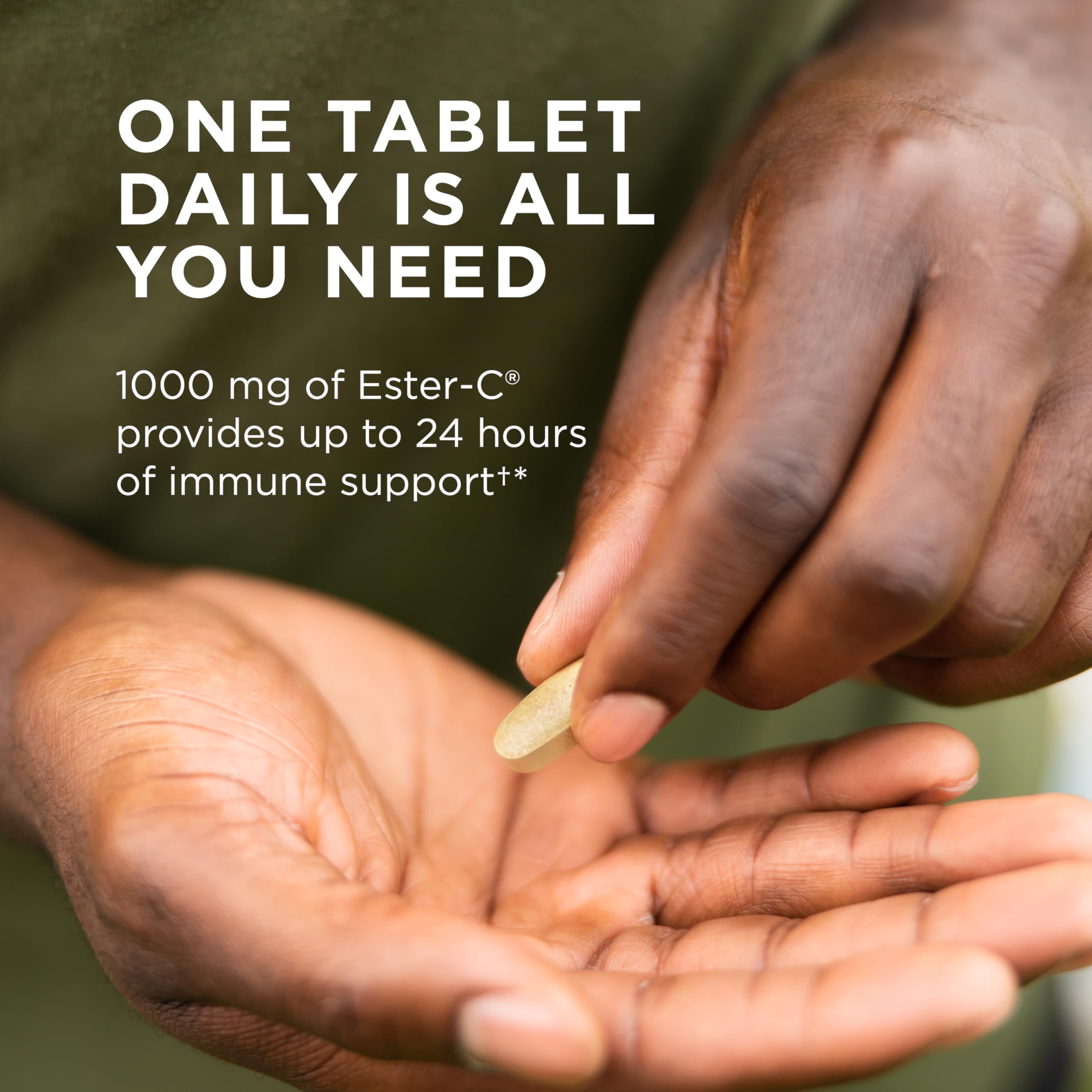 Solgar Ester-C Plus 1000 mg Vitamin C (Ascorbate Complex) - 180 Tablets - Gentle & Non Acidic - Supports Upper Respiratory Health - Non-GMO, Gluten-Free - 180 Servings