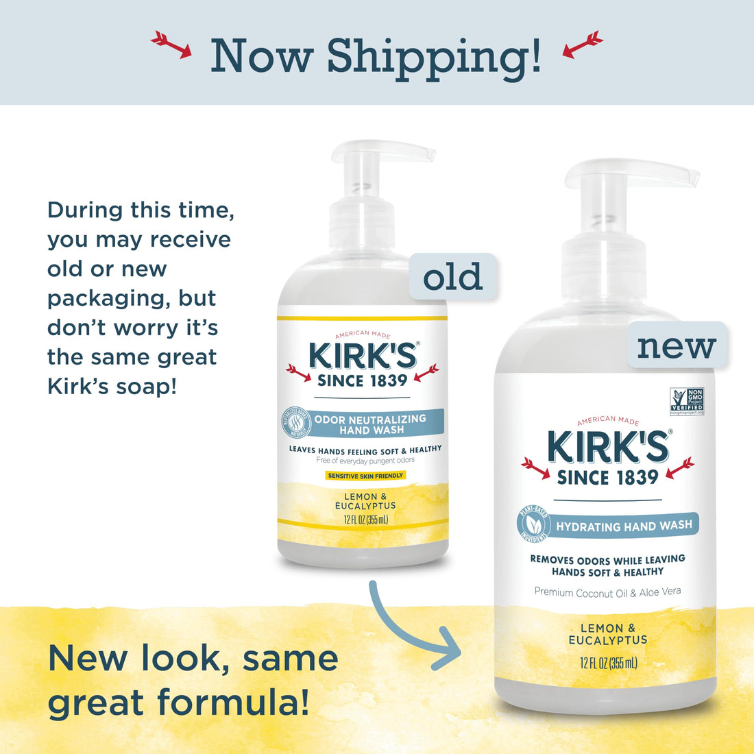 Kirk's Odor Neutralizing Hydrating Hand Soap, 12 fl oz (Variety Pack, 4)