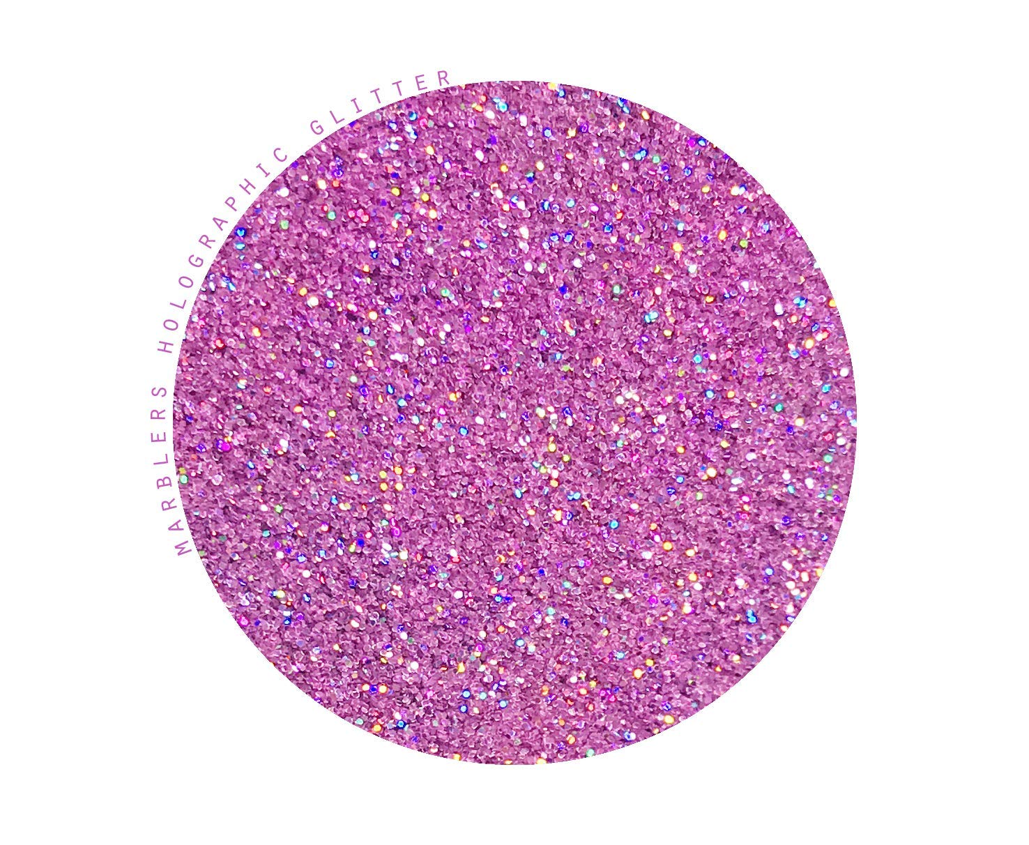 MARBLERS Holographic Glitter [Holo Bubblegum] 3oz (85g) | Fine | Non-Toxic, Vegan, Cruelty-Free | Face, Body, Eyeshadow, Hair, Festival, Party Makeup | Nail Art, Polish | Resin, Tumbler, Slime, Craft