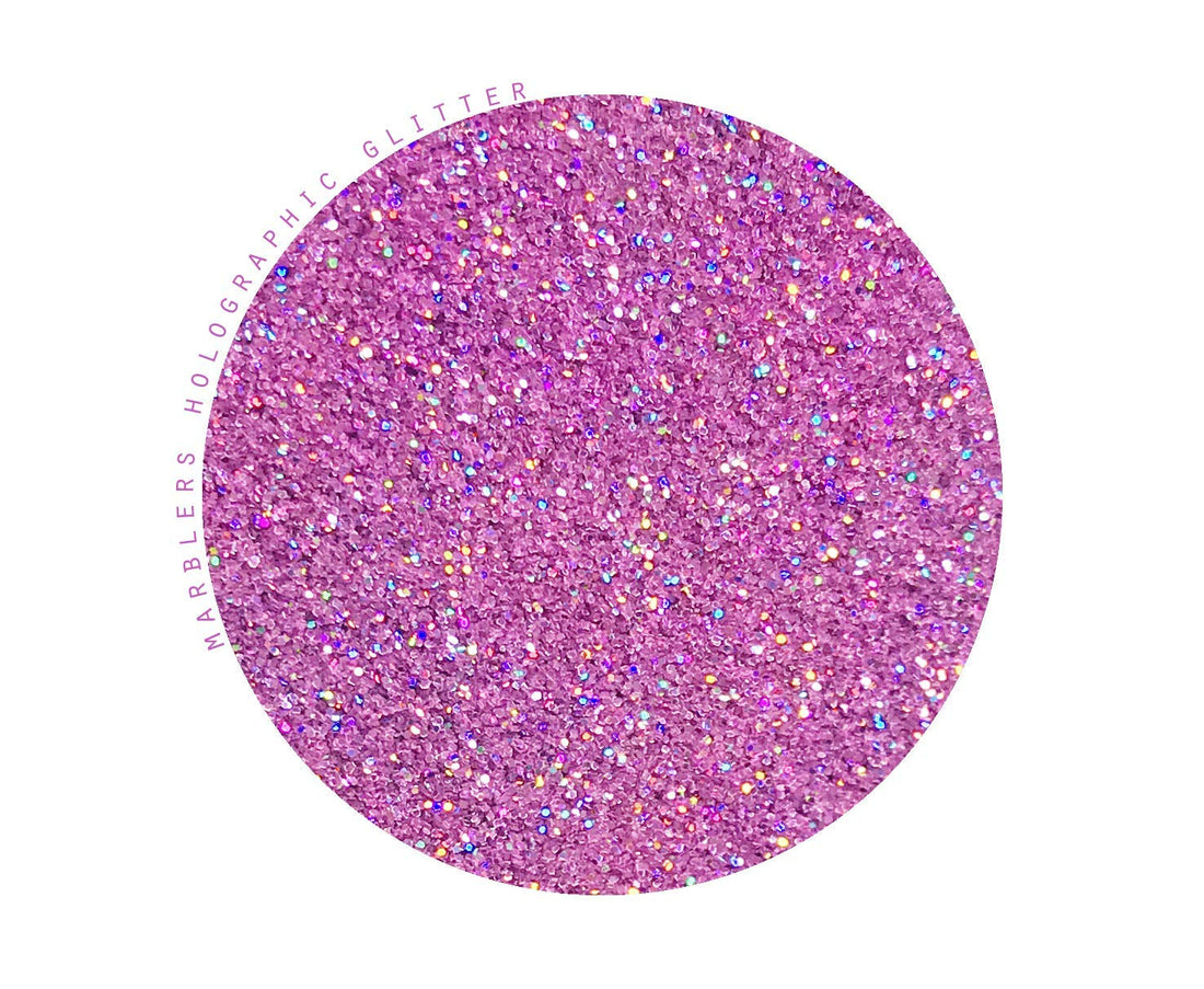 MARBLERS Holographic Glitter [Holo Bubblegum] 3oz (85g) | Fine | Non-Toxic, Vegan, Cruelty-Free | Face, Body, Eyeshadow, Hair, Festival, Party Makeup | Nail Art, Polish | Resin, Tumbler, Slime, Craft