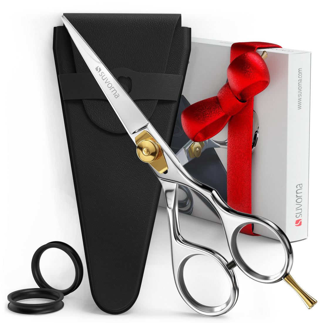 Suvorna 5 Men s Beard & Mustache Trimming, Cutting and Styling Scissors with Tension Adjustment. Only Razor Edge Barber Scissors Designed for Next Level of Beard Grooming Comes with Lifetime Warranty