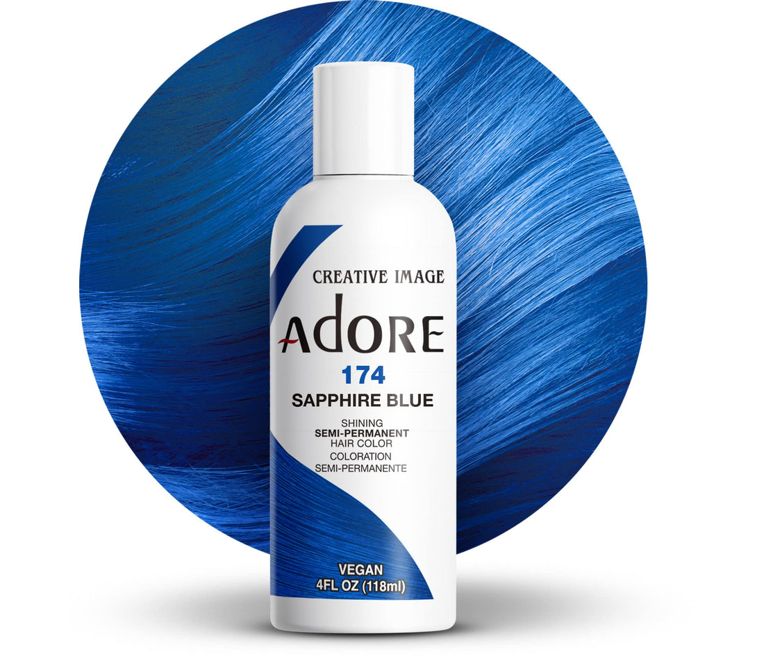 Adore Semi-Permanent Haircolor #174 Sapphire Blue 4 Ounce (118ml)