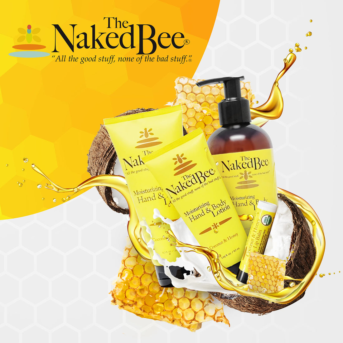 Naked Bee Moisturizing Hand & Body Lotion, 6.7 Ounce, Pomegranate & Honey