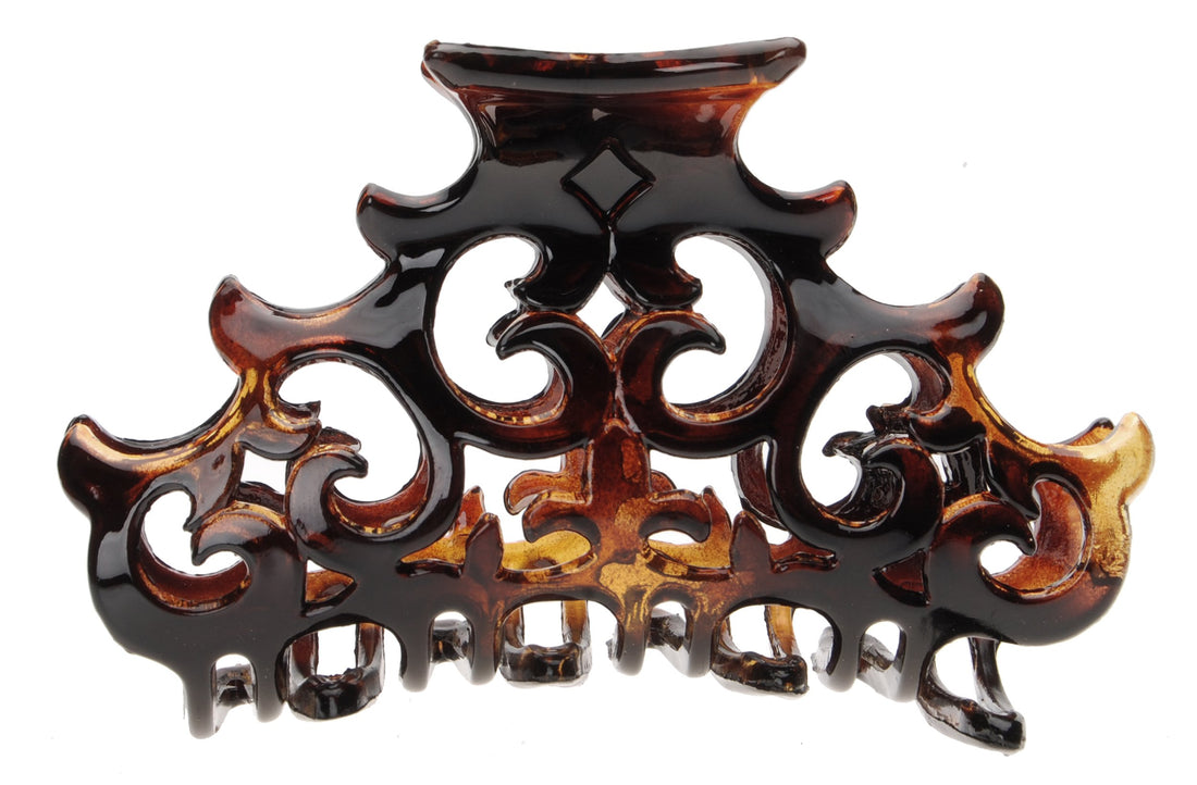 Tortoise : France Luxe Belle Large Victorian Jaw - Tortoise