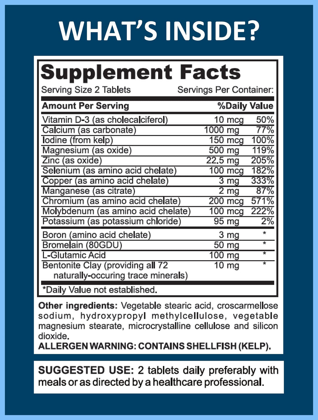 Mega Minerals Supplement by Youfit Nutrition | All 72 Trace Minerals | Premium Formula with Source of Minerals and Immune Health Support | Iron Free | All in One |1000mg Calcium 500mg Magnesium