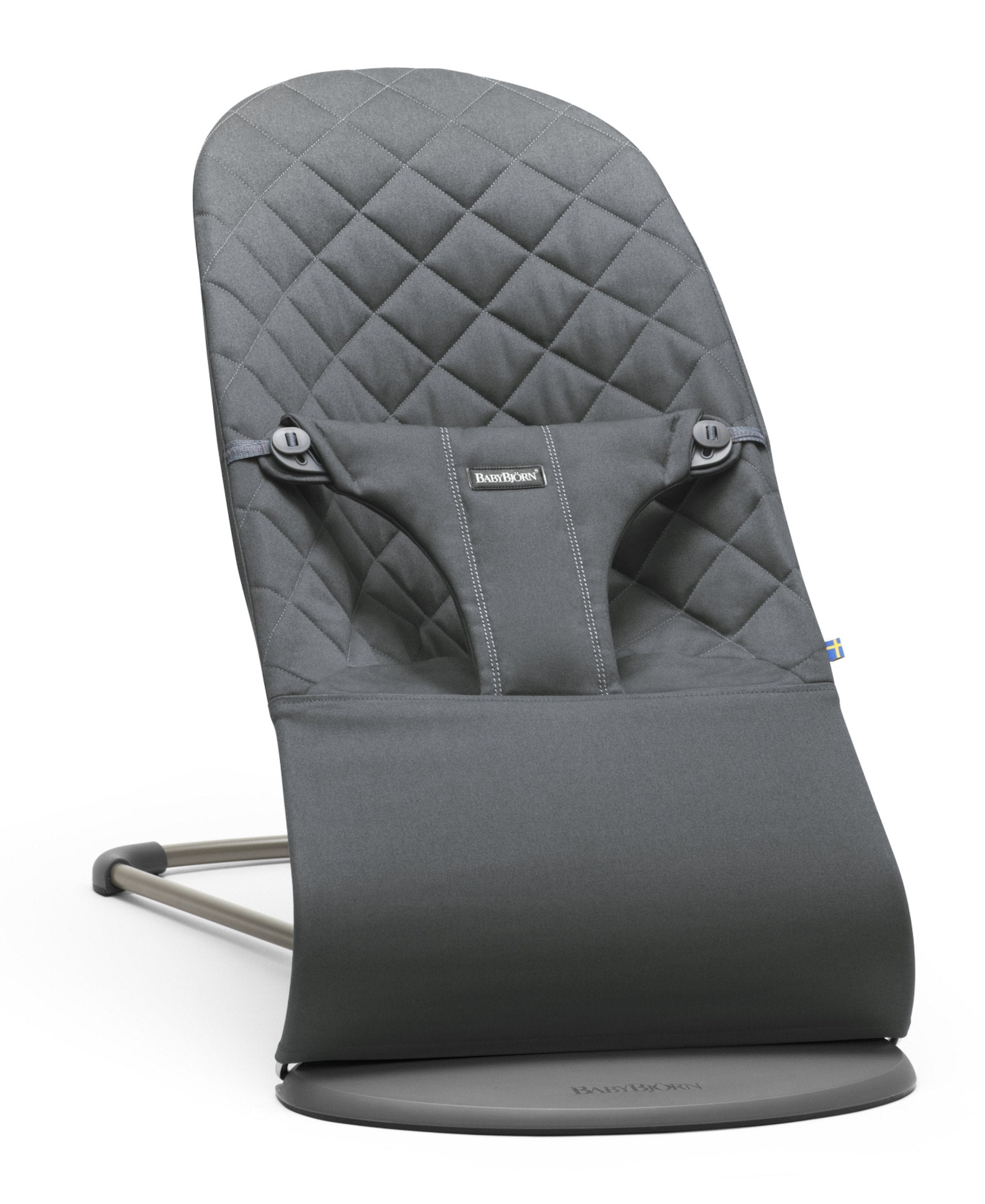 BabyBjörn BabyBjorn Fabric Seat for Bouncer, Anthracite, Cotton, Anthracite, 1 Count (Pack of 1)
