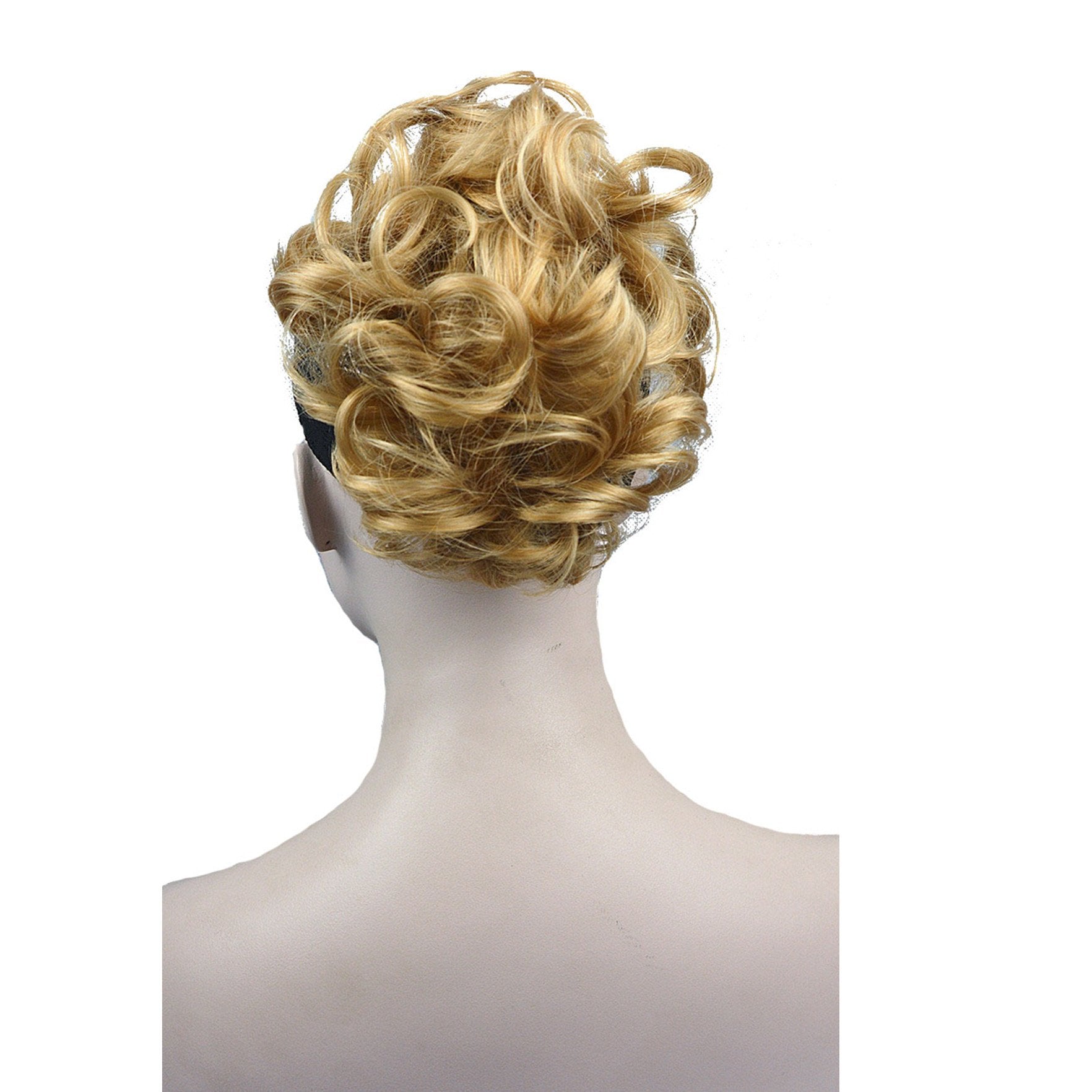 Lydell Short Ponytail Hair Extension Wavy Synthetic HairPiece with Jaw Claw (24B Light Butterscotch)