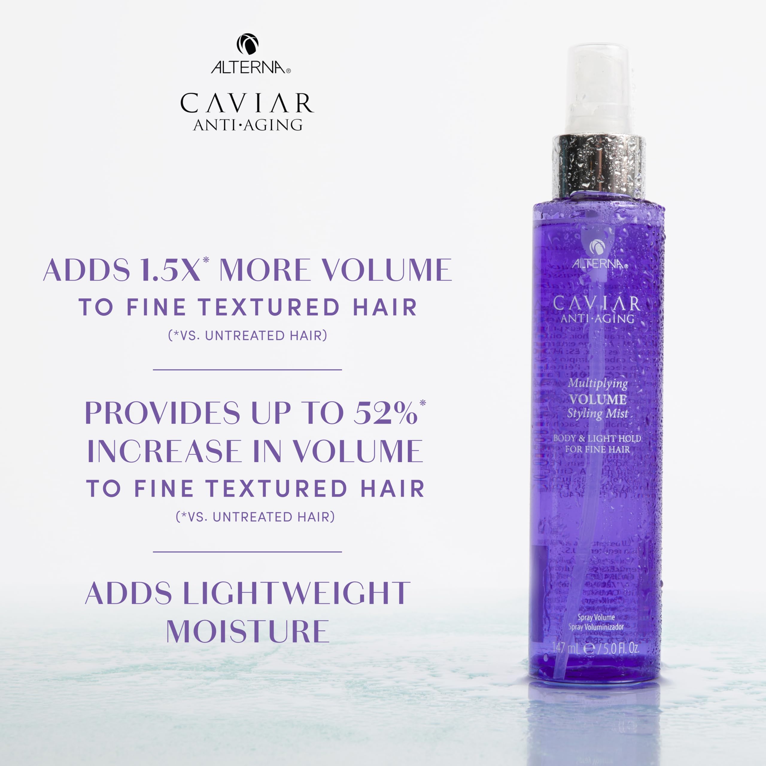 Alterna Caviar Anti-Aging Multiplying Volume Styling Mist, 5 Ounce | For Fine, Thin Hair | Light Hold | Sulfate Free