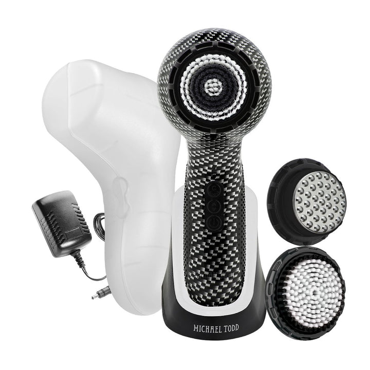 Michael Todd Beauty Soniclear Elite - Facial Cleansing Brush System - 6-Speed Powered Exfoliating Face & Body Brush