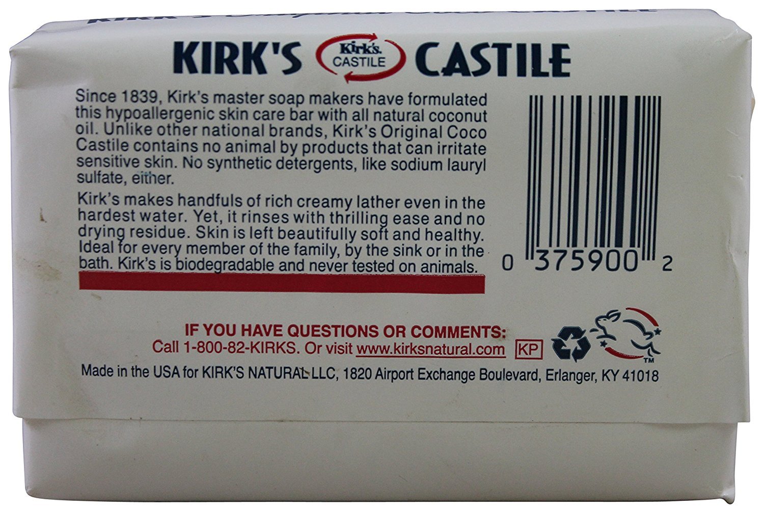 Kirk's Original Coco Castile Soap 4 Ounces (12 Pack)