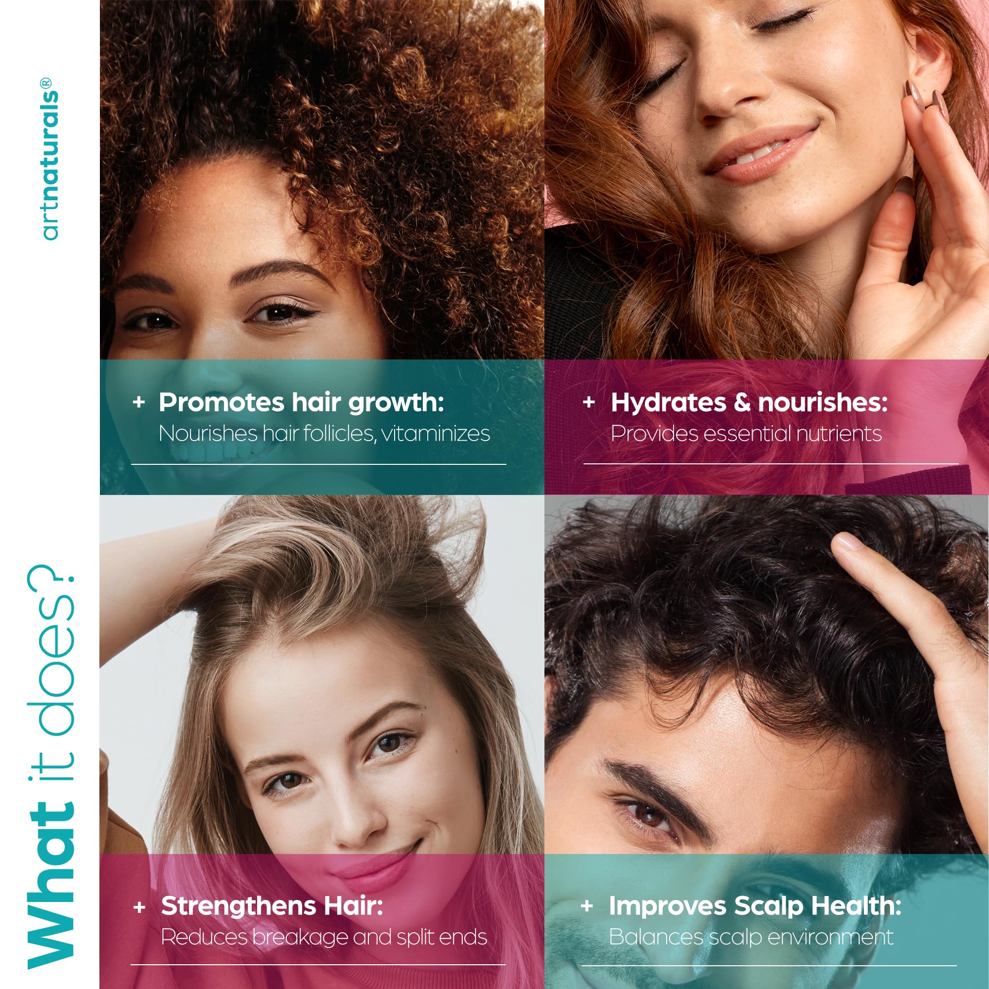 artnaturals Biotin Collagen Hair Oil 4.0oz - Growth Promoting Volumizing Formula - Reduce Hair Loss, Strengthens and Nourishes Hair - Controls Frizz & Improves Manageability