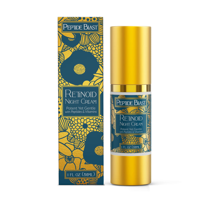 St. Croix Products Peptide Blast Retinoid Night Cream - Powerful Retinoid Renewal Cream with Peptides & Hyaluronic Acid - Anti Aging Moisturizer for All Skin Types