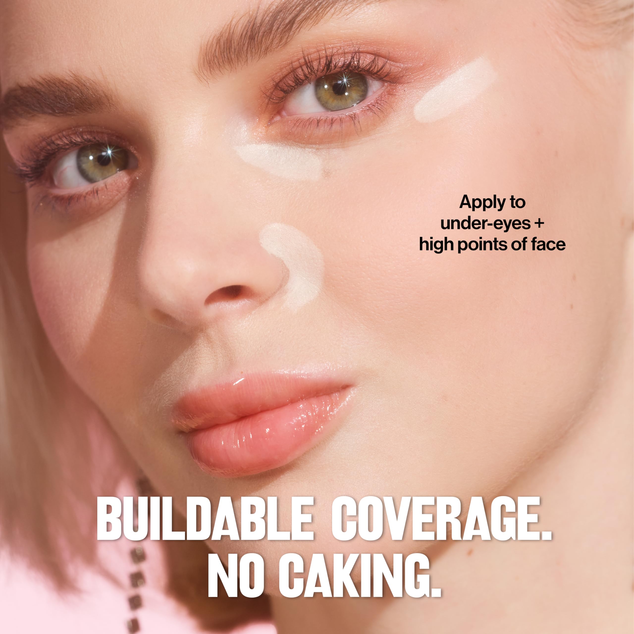 Revlon Glimmer Correcting Concealer, Liquid Under Eye Makeup, Made with Caffeine, Vitamin C, & Stevioside, 105, 0.3 fl oz