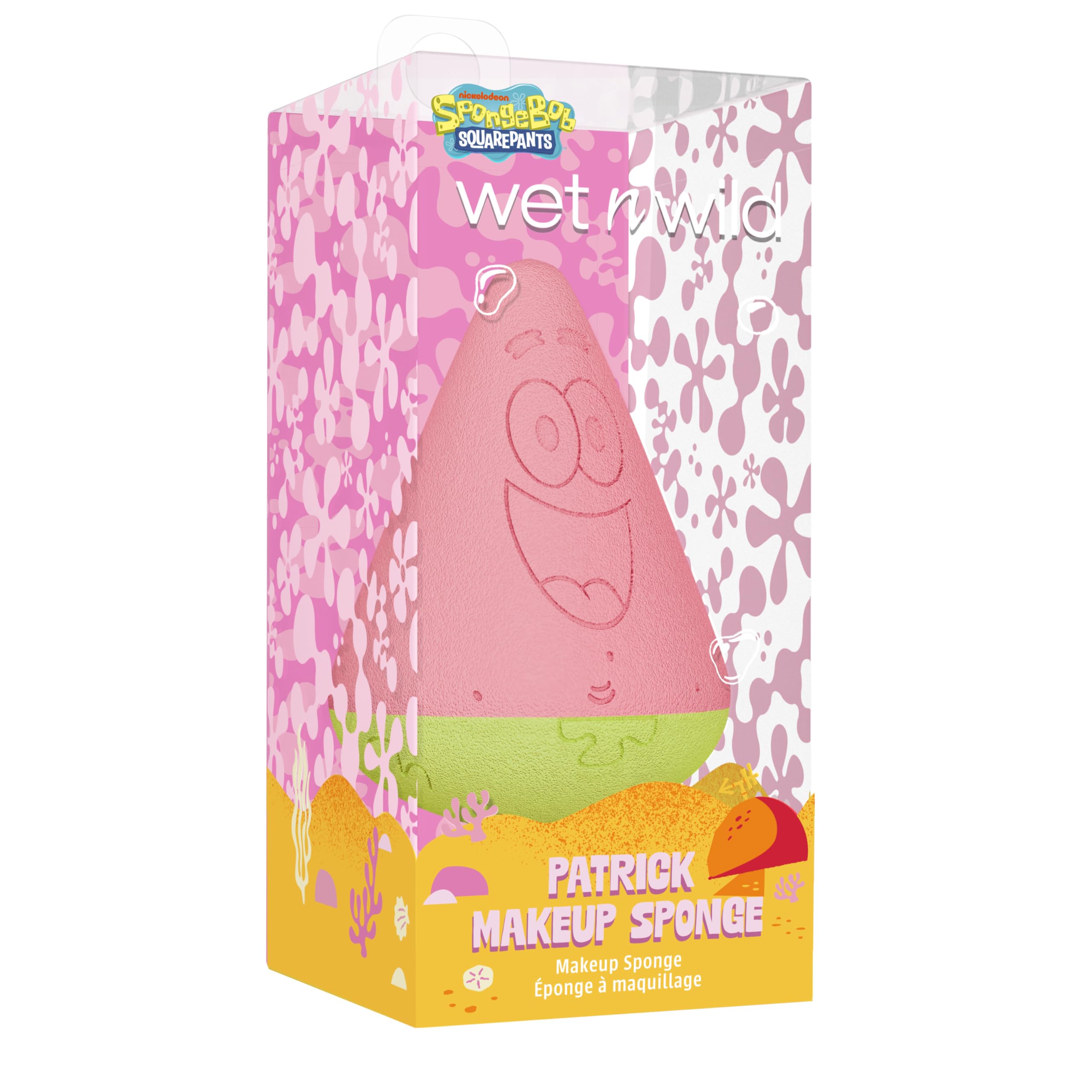 wet n wild SpongeBob SquarePants Collection Makeup Sponge, Hydrophilic, Reusable 3D Beauty Blender for Foundation, Contour & Highlighting, Patrick Star Edition