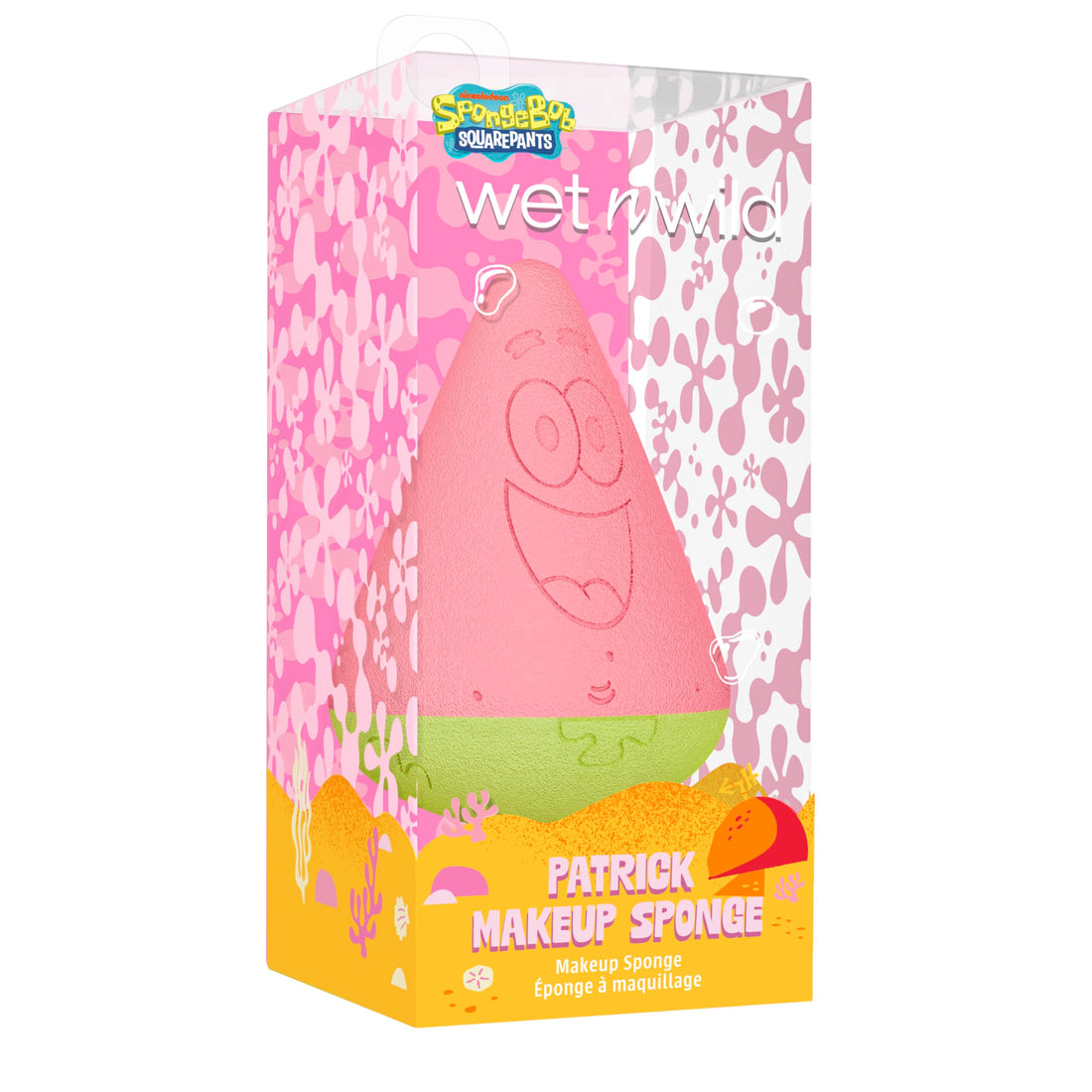 wet n wild SpongeBob SquarePants Collection Makeup Sponge, Hydrophilic, Reusable 3D Beauty Blender for Foundation, Contour & Highlighting, Patrick Star Edition