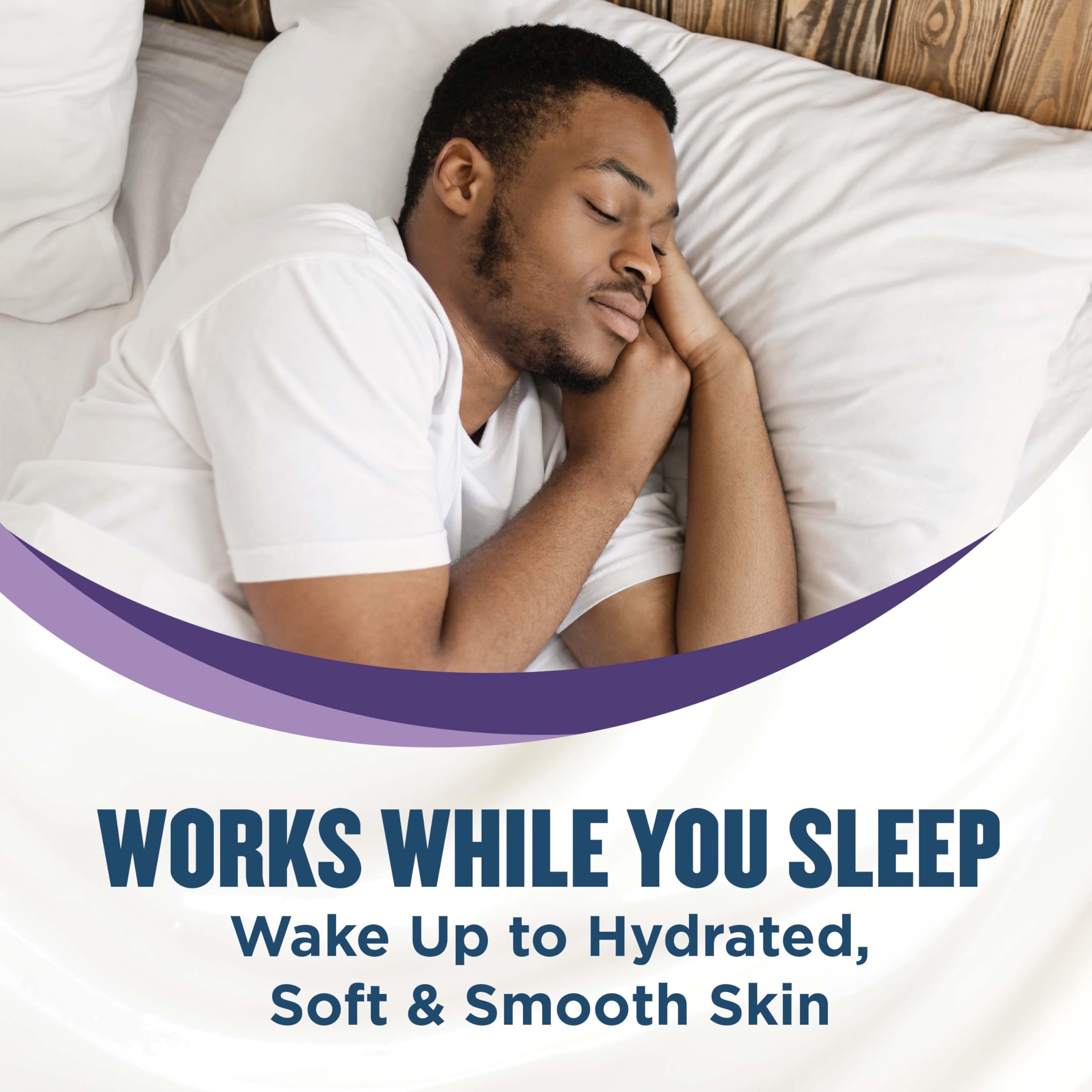 Gold Bond Healing Overnight Body & Face Lotion for Dry Skin, Nongreasy Moisturizer with Hyaluronic Acid, Aloe & Melatonin Works While You Sleep, 13 oz.