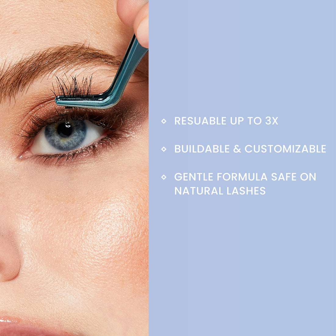 KISS Falscara DIY Eyelash Extension Wisp Applicator for Mistake-Proof Artificial Lash Placement ââ‚¬â€œ Ergonomically Designed Handle to Easily Build Your Featherlight Synthetic Reusable Eyelash Clu
