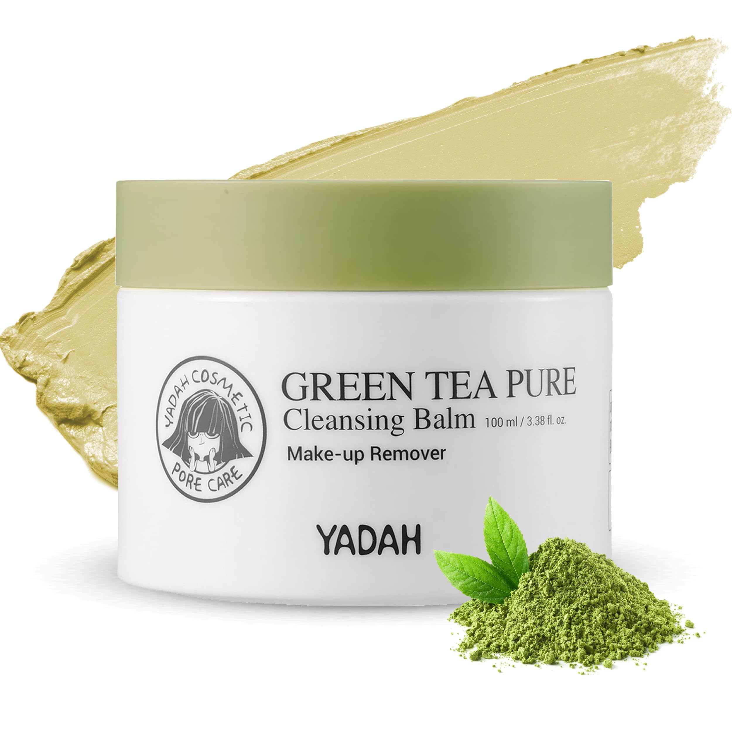 Yadah Green Tea Pure Cleansing Balm 3.38 Fluid Ounce, Hypoallergenic Make-up Remover Deep Cleanser Natural Ingredients No Irritation