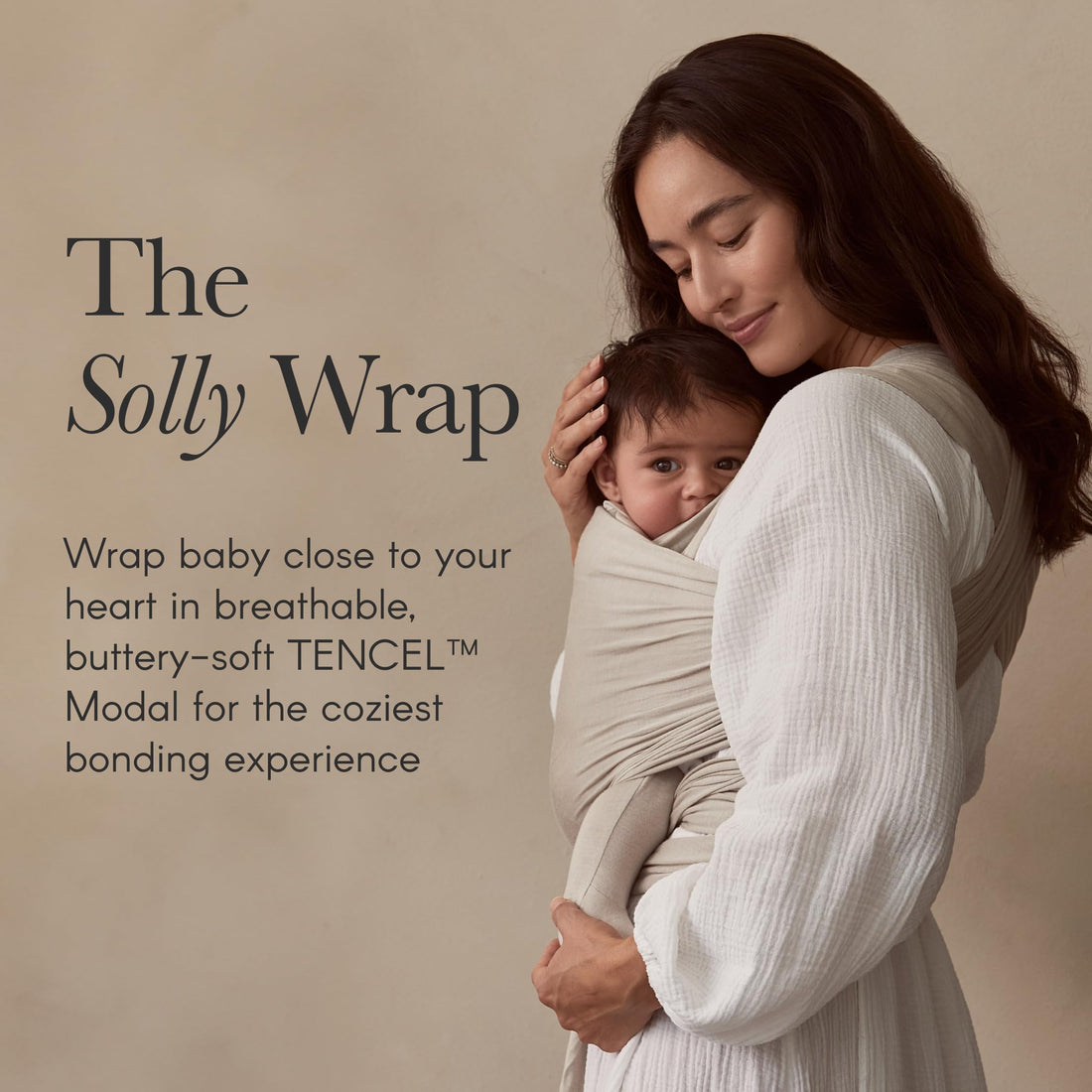 Solly Baby Wrap Carrier - Lightweight Baby Carrier - Newborn Baby Essentials - for Newborn, Infants and Baby 8-25 Lbs - Black Pinstripe