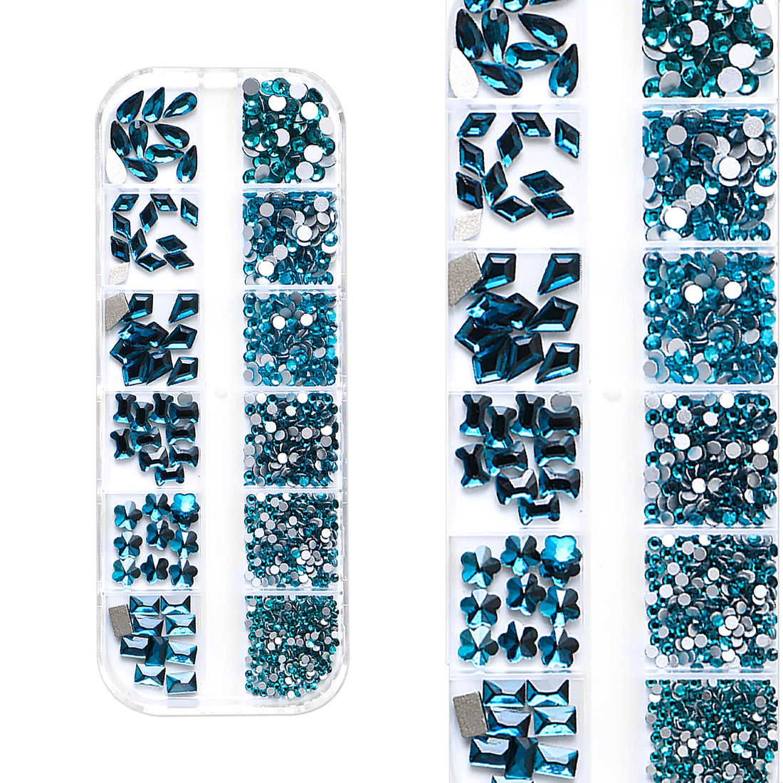 WOKOTO 2 Box Flat Back Indicolite And Red Nail Rhinestones And Crystals Stones For Nails Crafts With Picker Pencil Red Rhinestones For Makeup Face Gems Red Indicolite Crystals Flatback Rhinestones