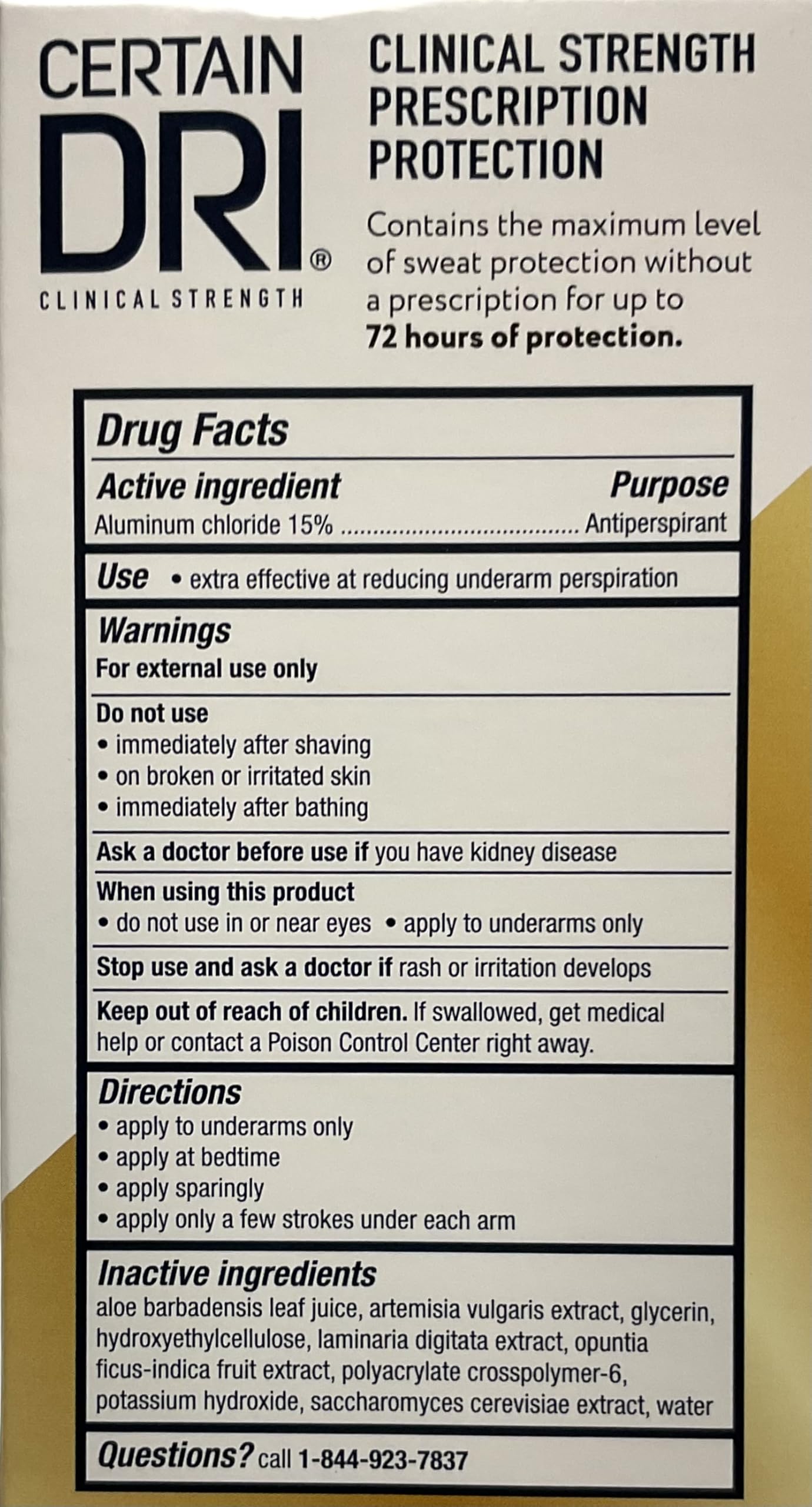 Certain Dri Roll-On Anti-Perspirant 1.2 Fl Ozs, (Pack of 3)