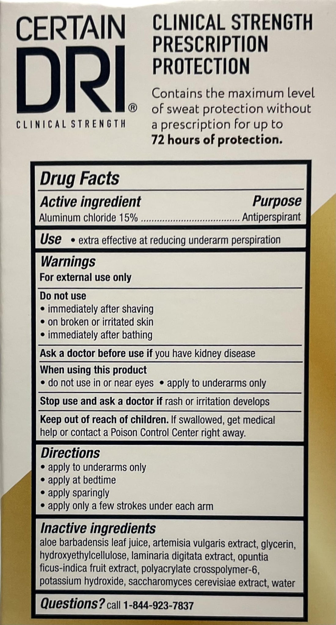 Certain Dri Roll-On Anti-Perspirant 1.2 Fl Ozs, (Pack of 3)