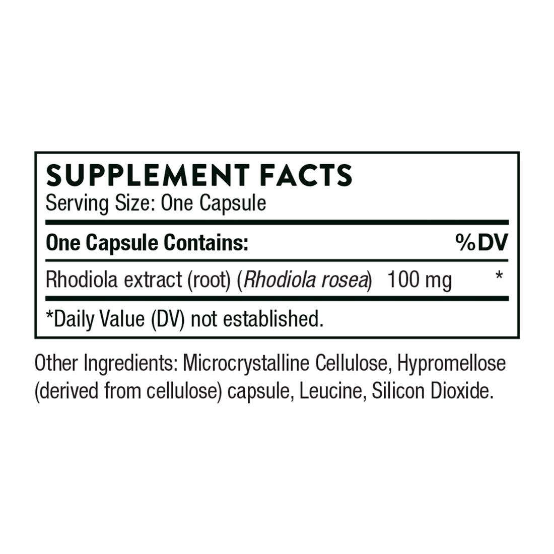 THORNE Rhodiola - Botanical Supplement for Stress Relief - Enhances Sleep, and Mental Focus - 60 Capsules