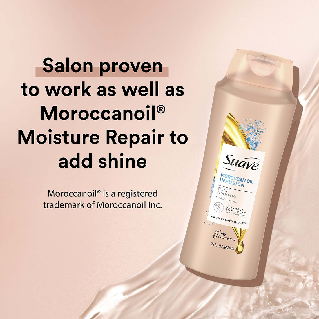 Suave Professionals Shine Shampoo, Moroccan Infusion 28 oz, Pack of 4