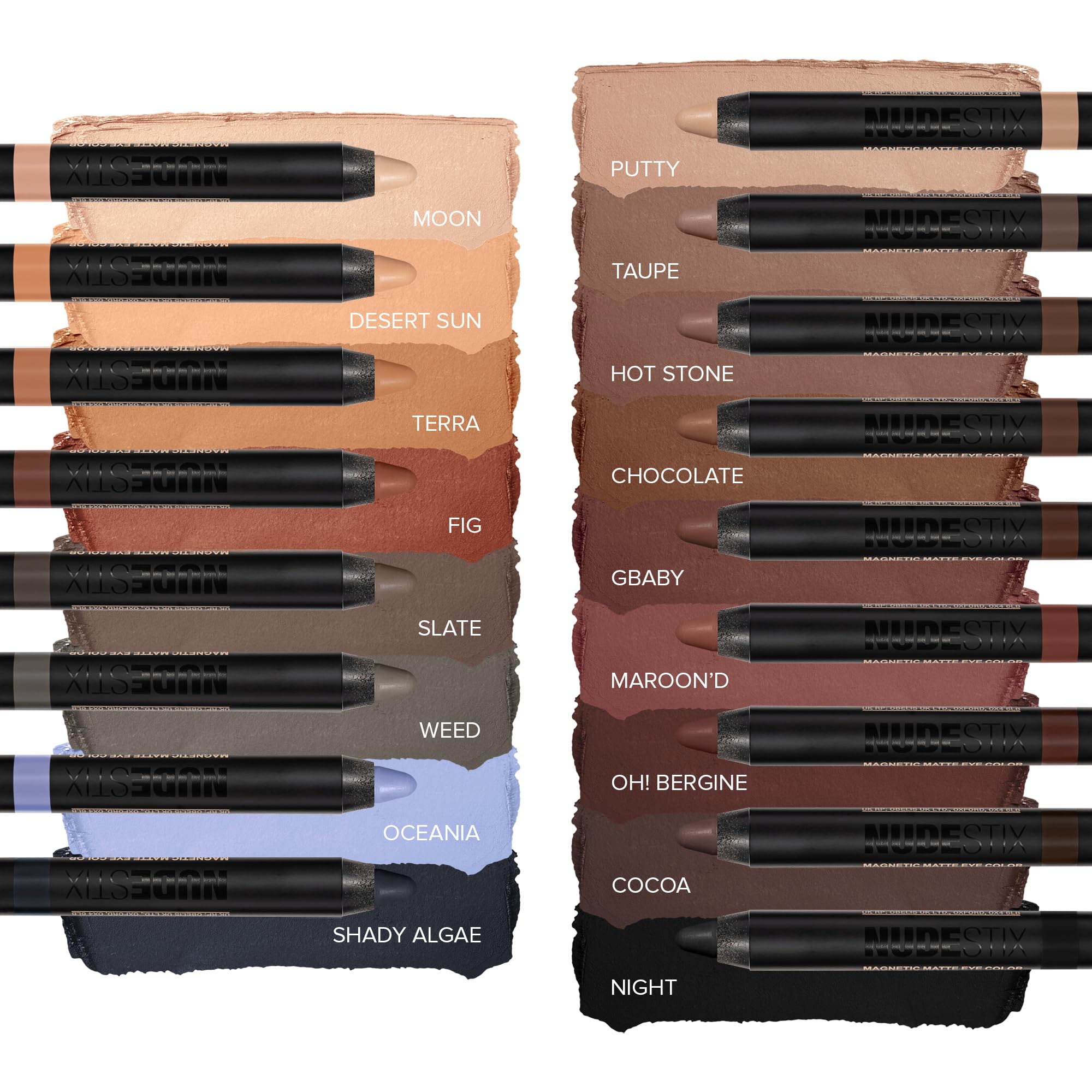 Nudestix Magnetic Matte Eye Color Pencil, Eyeshadow + Eyeliner + Eyelid Primer, Cream Makeup Stick, Long Lasting, Waterproof, Shade: Hot Stone