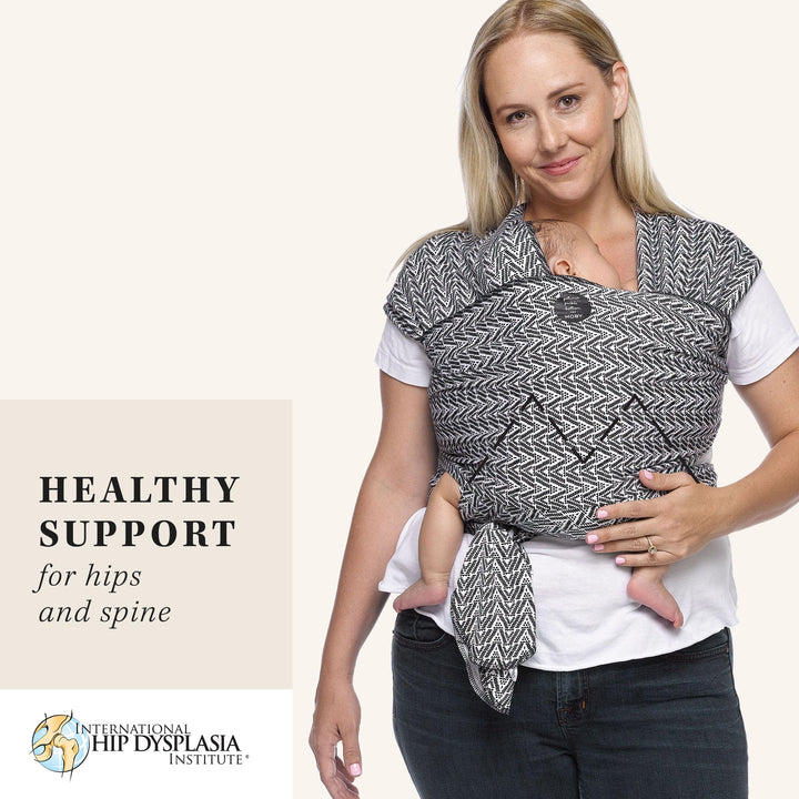 Moby Baby Wrap Carrier Evolution by Petunia Pickle Bottom for Newborns to Toddlers (8-33lbs), Infant Sling Carrier, Hands Free Design, Adjustable for All Body Types (Starry Nights of Salvador)