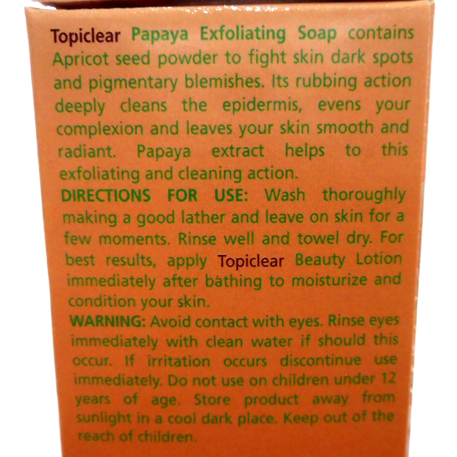 Topiclear Exfoliating Soap, Papaya, 7 oz. by Topiclear