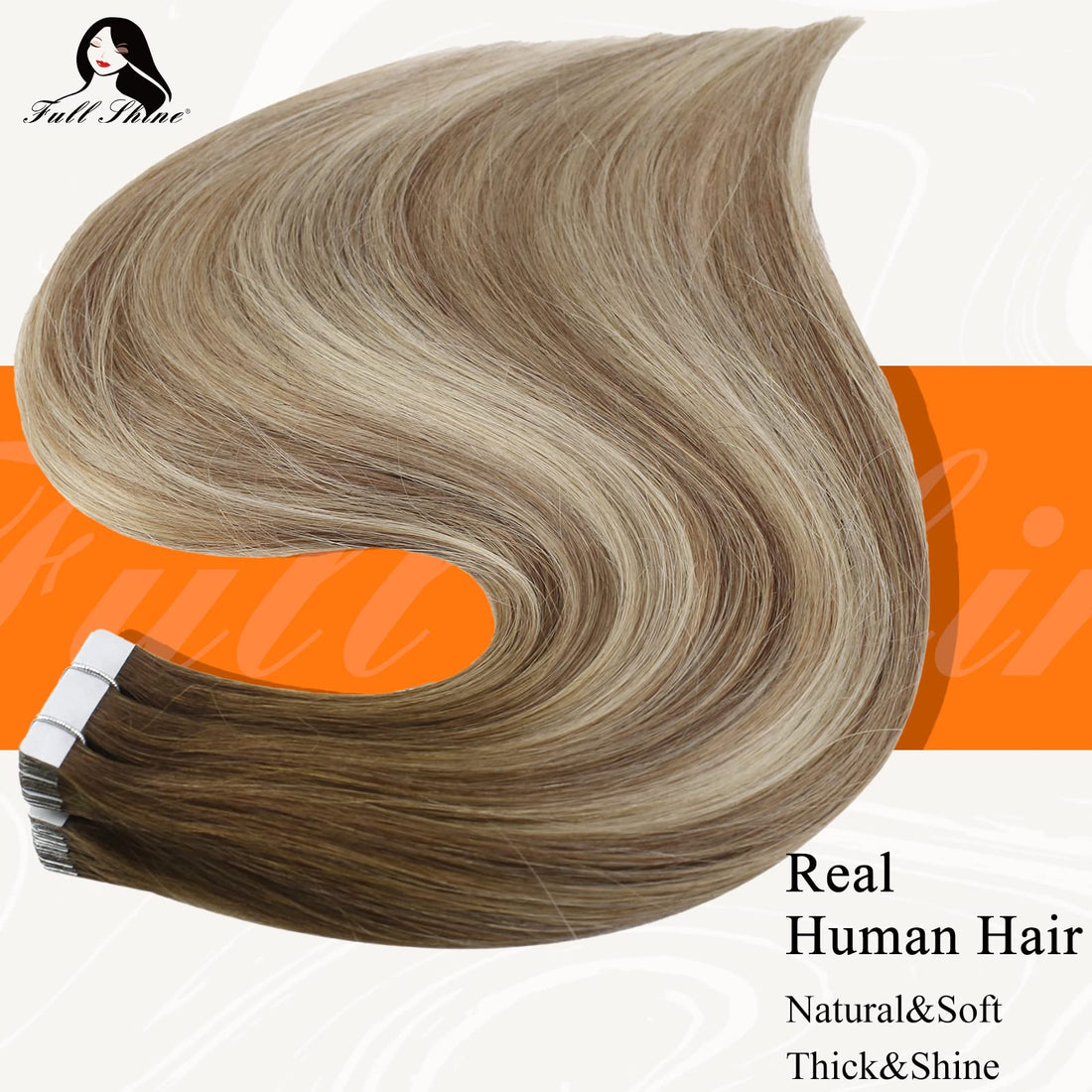 Fshine Balayage Tape in Hair Extensions Blonde Hair 22 Inch Tape on Human Hair Extensions 50 Gram Adhesive Tape in Hair Dark Roots Color 3 8 22 Blonde Double Sided Tape In Hair Extensions 20 Pieces