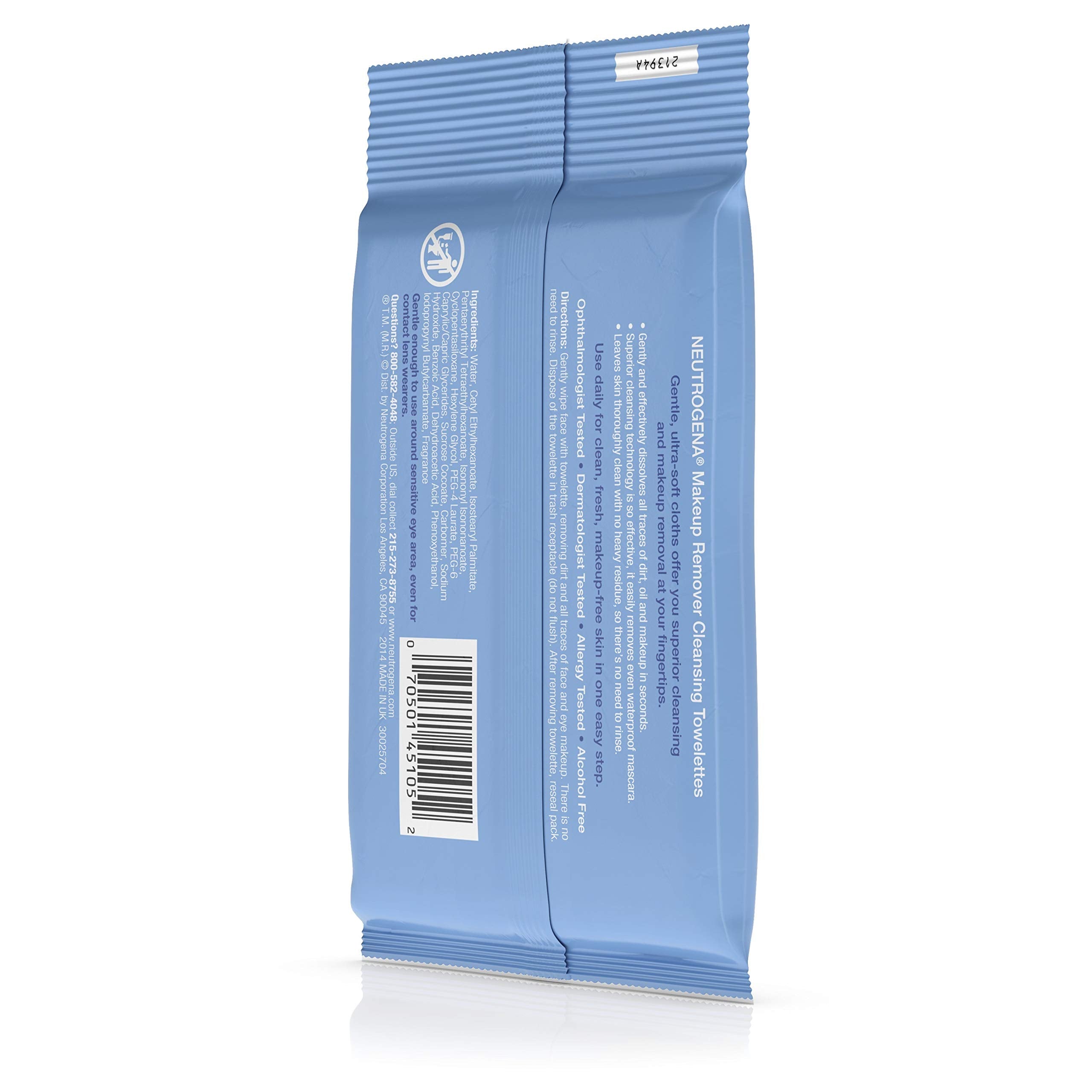 Neutrogena Makeup Remover Cleansing Towelettes, 7 Count