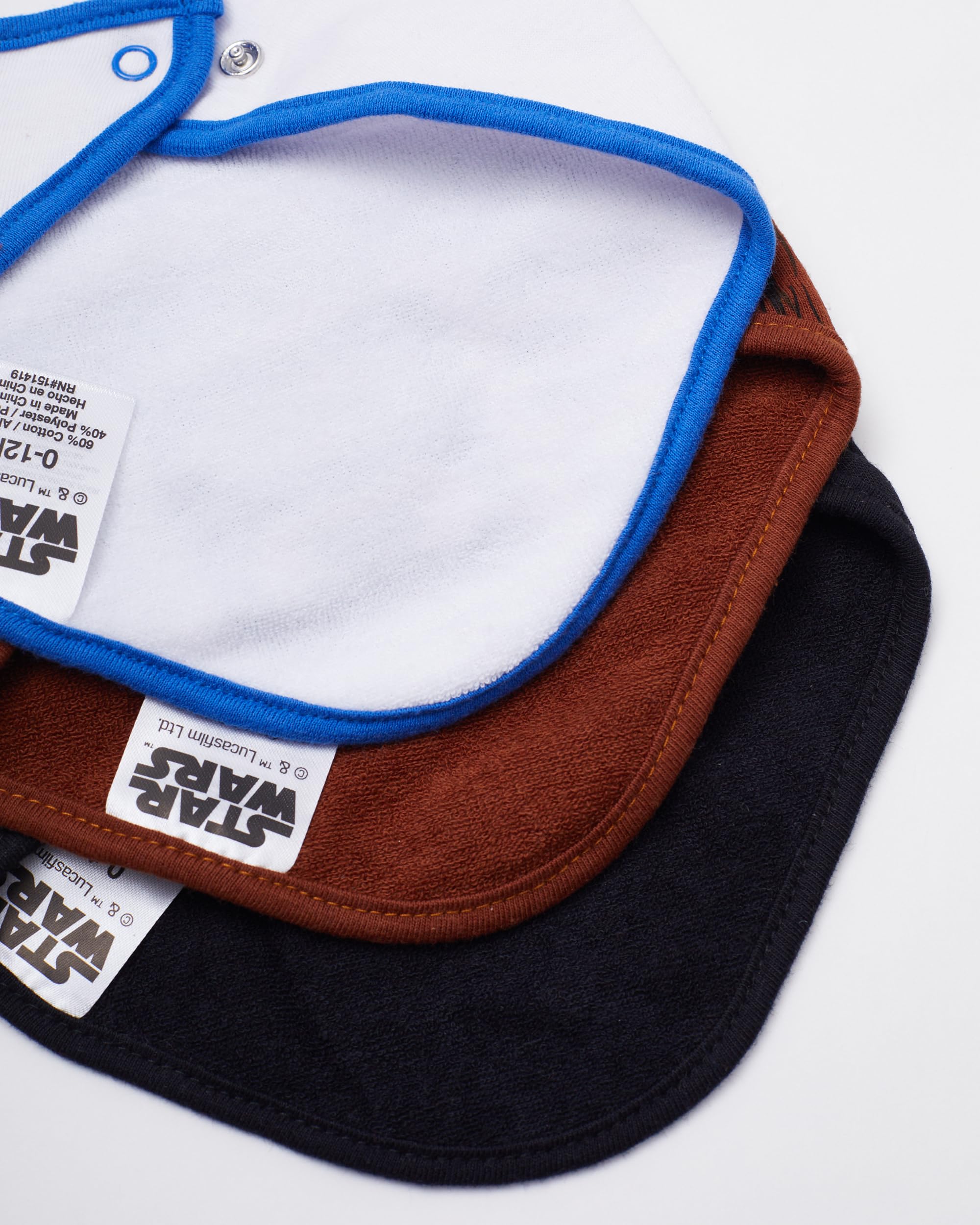STAR WARS Baby Boys' Bandana Bibs 3 Pack Set for Feeding, Teething, and Drooling Darth Vader Chewbacca R2-D2
