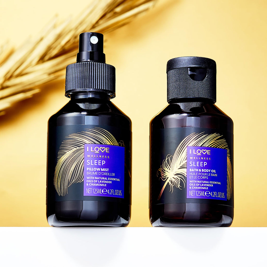 I LOVE Wellness Sleep Bath and Body Oil - Body Oil and Bath Oil for Dry Skin - Essential Oils for Sleep - Calm Lavender and Chamomile Blend - 4.2 oz
