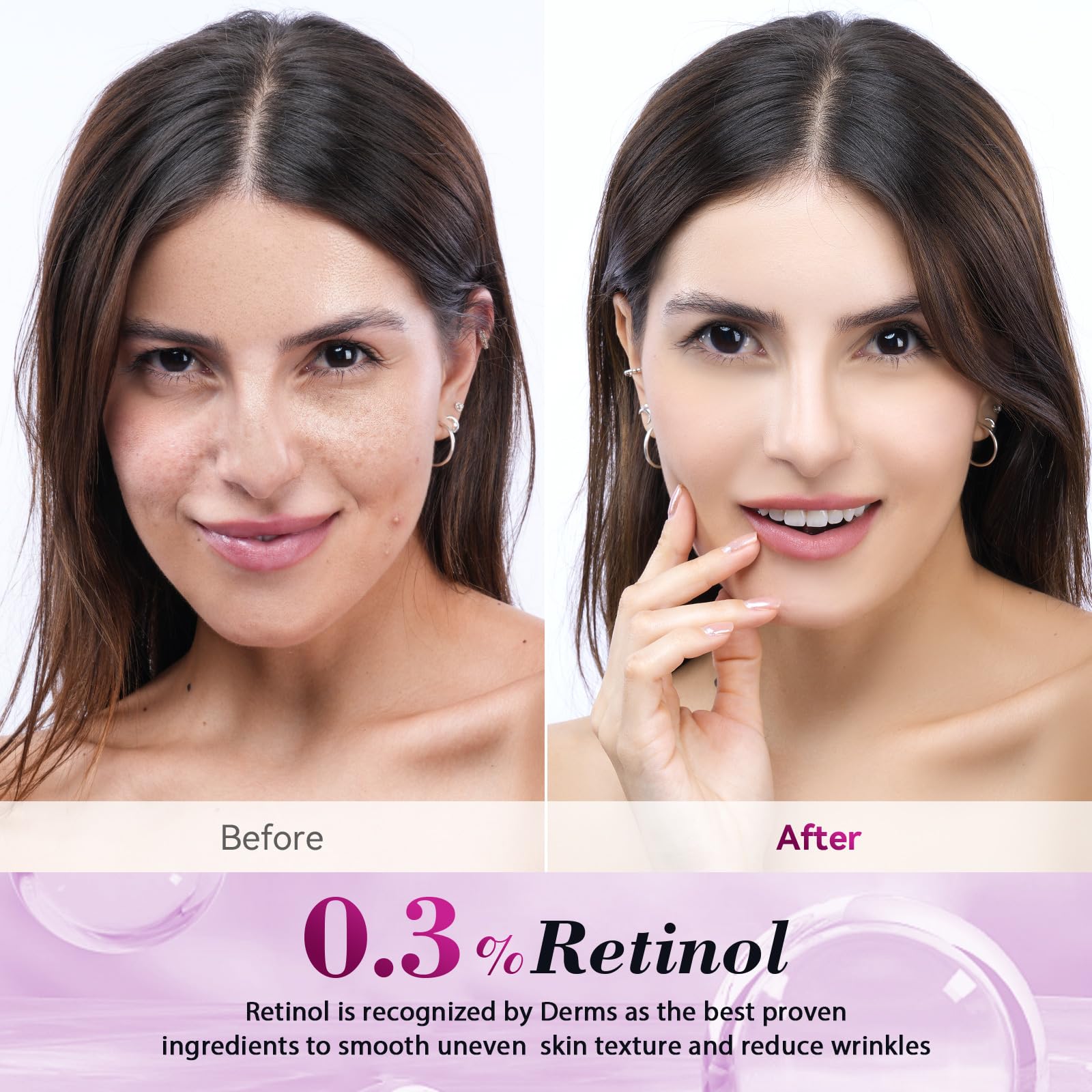 97% Snail Mucin Ultra Retinol Night Serum Anti Ageing Face Serum with Peptides and Hyaluronic Acid