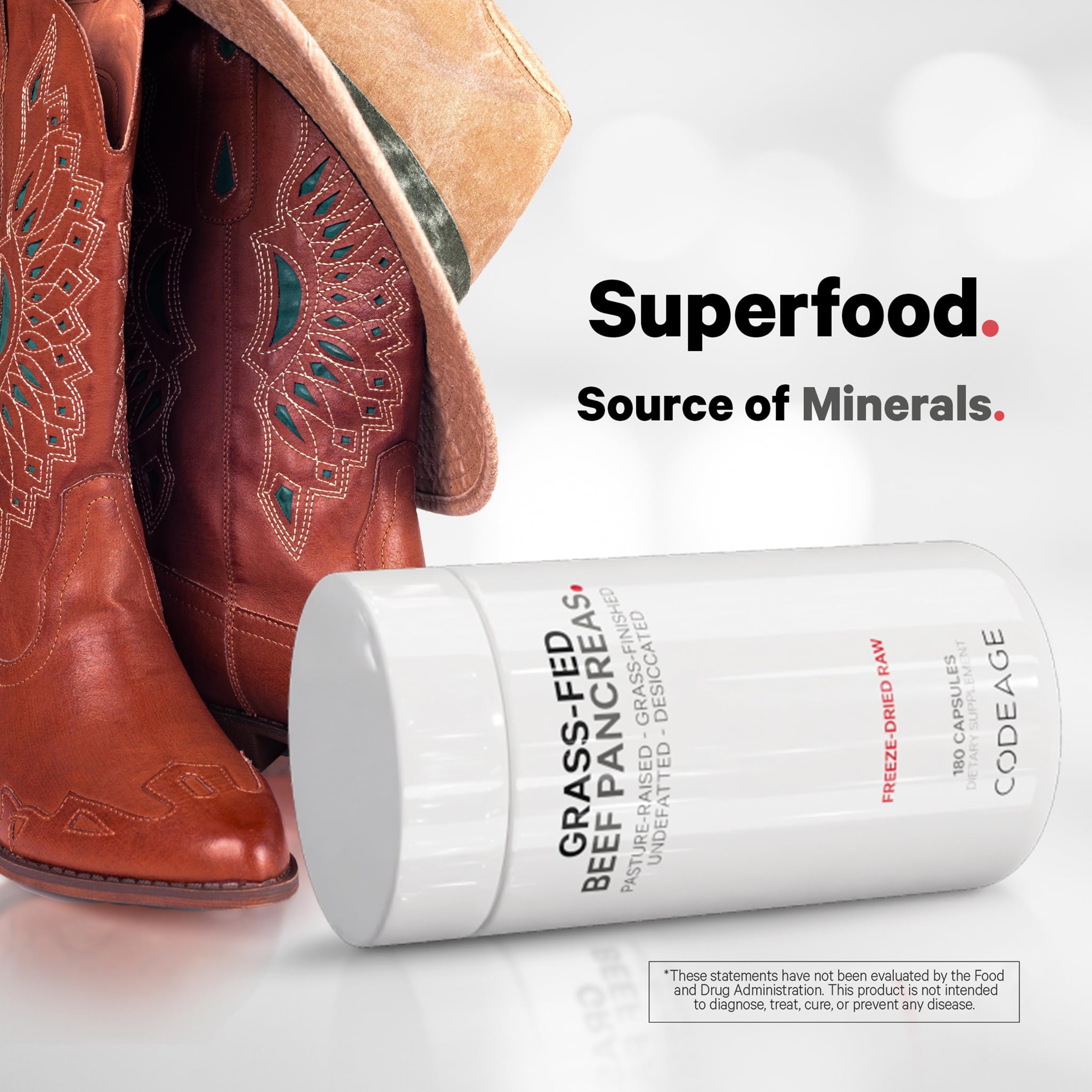 Codeage Grass Fed Beef Pancreas Supplement Glandulars - Freeze Dried, Non-Defatted Desiccated Beef Pancreas Pills – Pancreatic Enzymes Diet Meat - Pasture Raised Bovine Vitamins - 180 Capsules