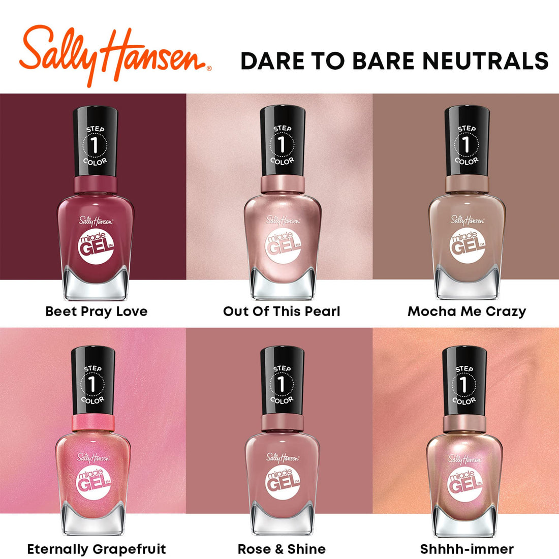 Sally Hansen Miracle Gel - Shhhh-Immer, Shhhh-Immer, 75 g