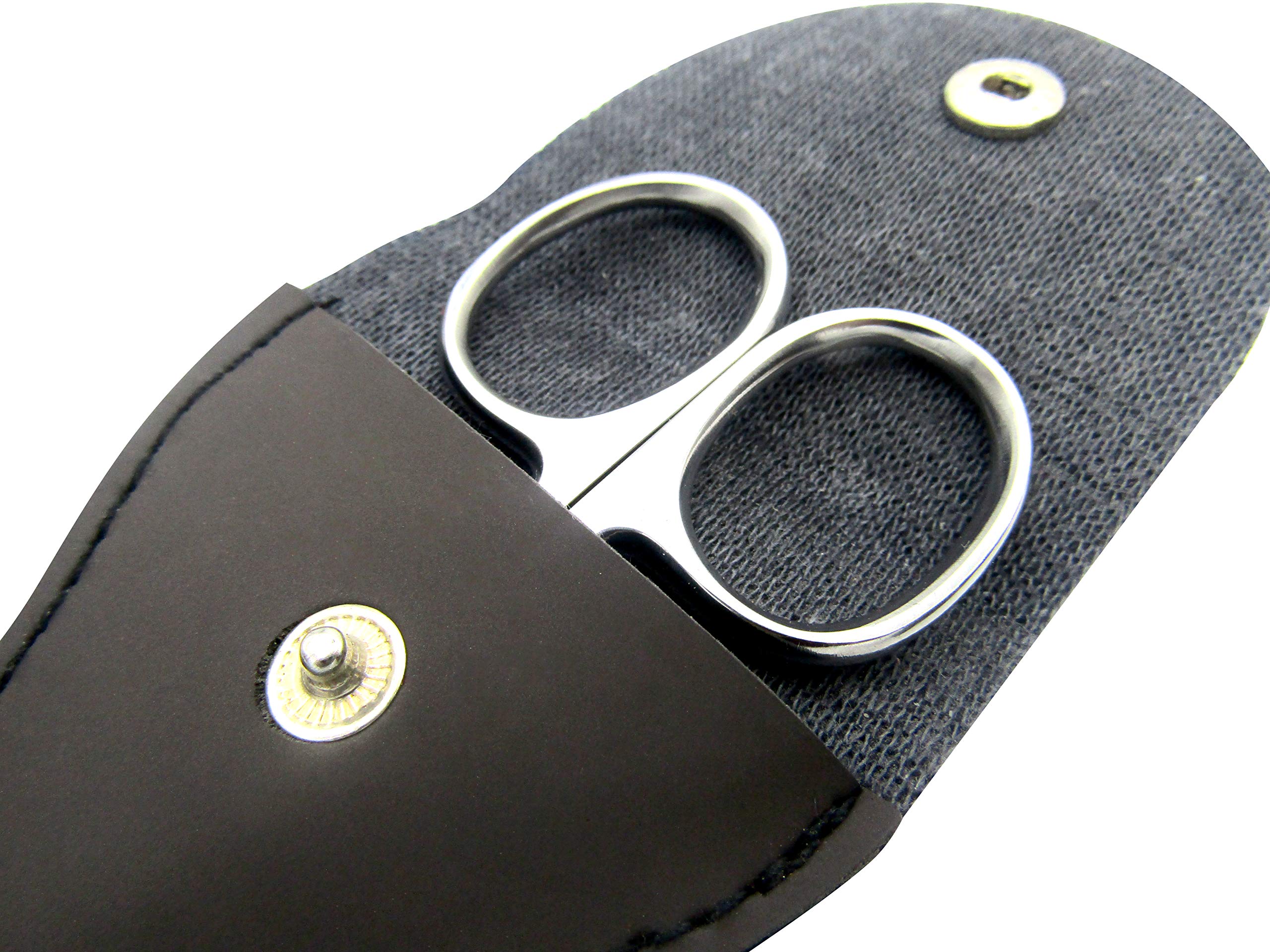 Melwey Eyebrow Scissors & Small Cuticle Scissors, Curved Blade Manicure TSA Scissors. Stainless-Steel Scissors for Eyelashes, Facial Hair, Pubic, Men Moustache & Beard.