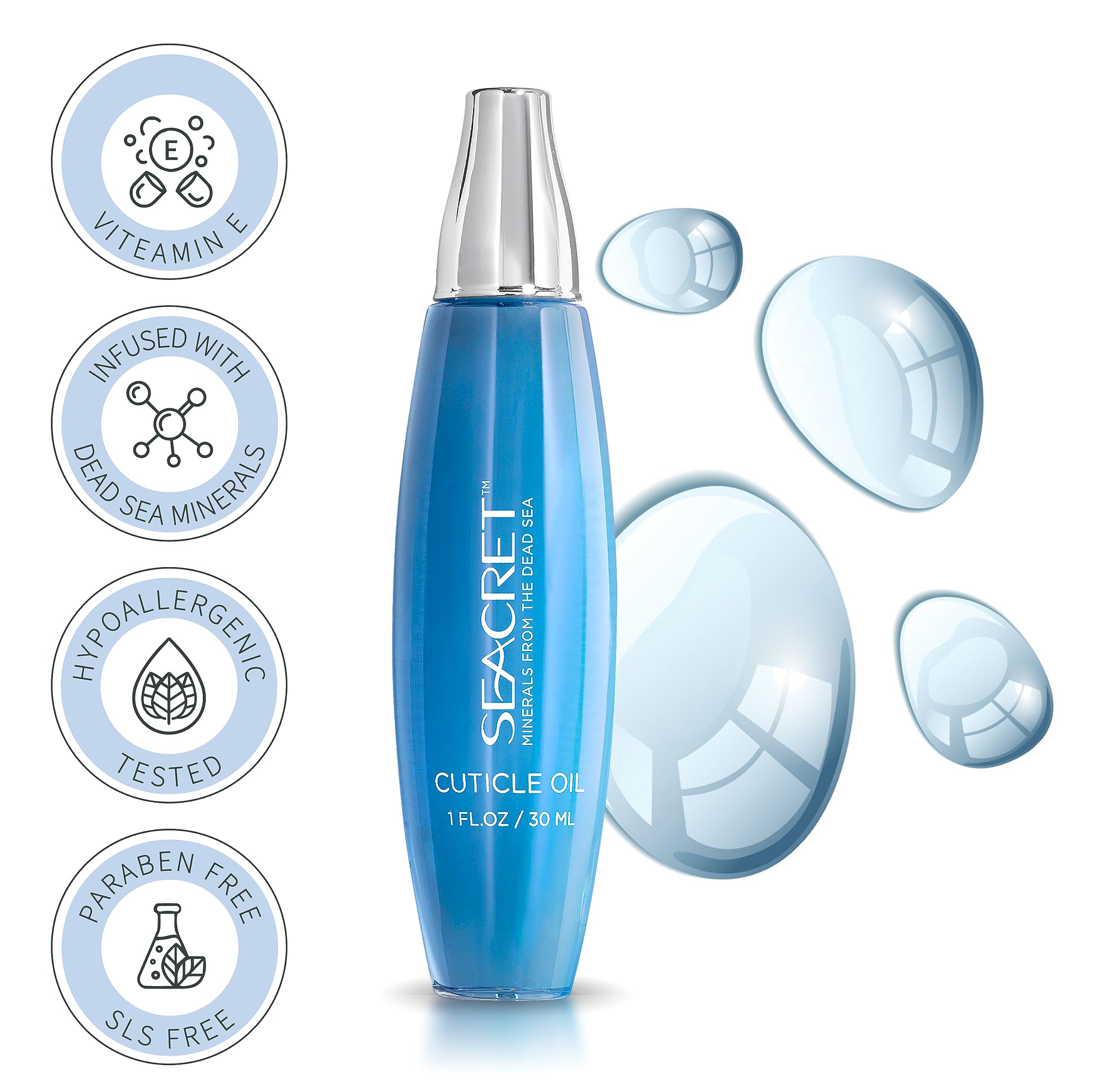 SEACRET Minerals From The Dead Sea, Cuticle Oil,1 FL.OZ.