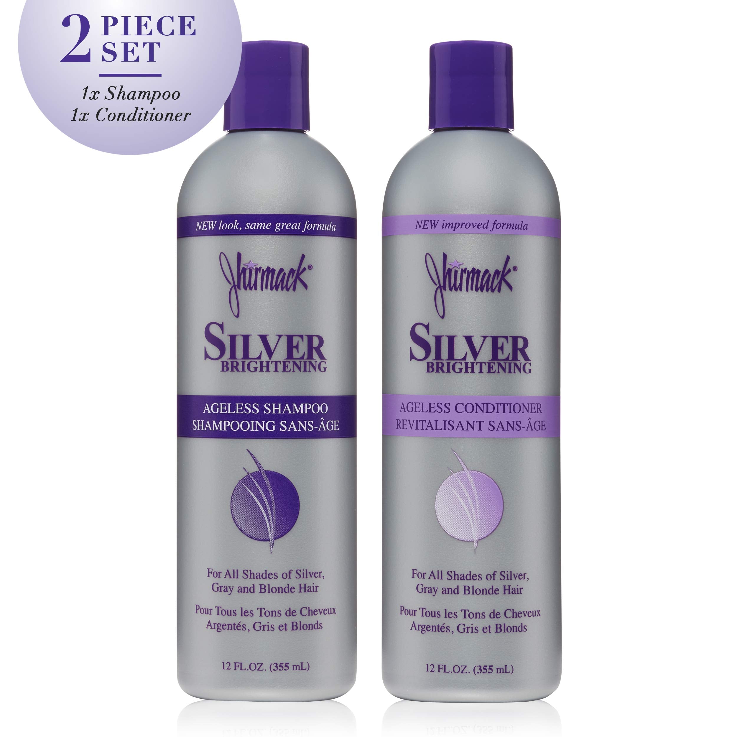 Jhirmack silver brightening Ageless shampoo and conditioner set 12 oz