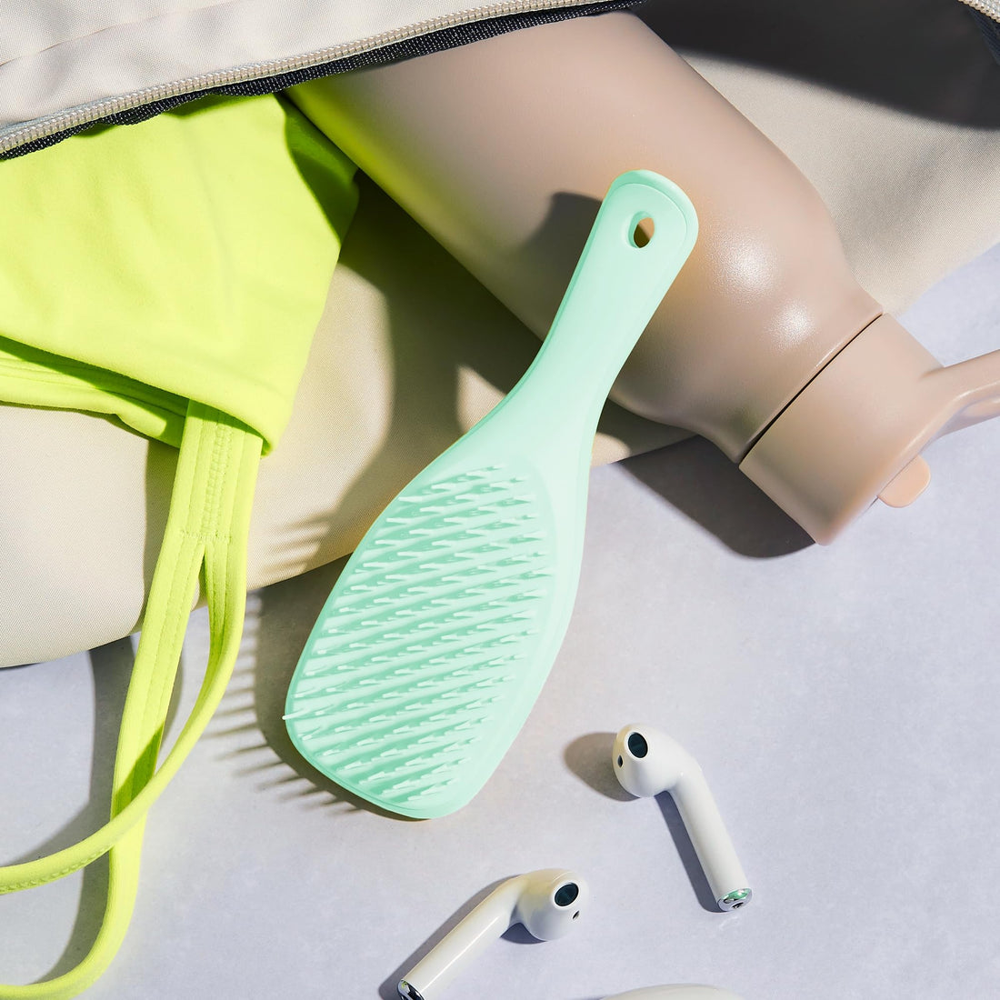 Tangle Teezer Fine & Fragile Ultimate Detangler Brush, Detangles & Reduces Breakage, Travel-Size Mini Hair Brush, Mint